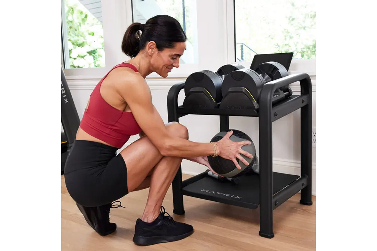 Matrix DB50 50lb Adjustable Dumbbells Set with Quick-Change Weight Plates for Home Gym, Strength Training & Full-Body Workouts - Perfect for Men & Women Fitness Enthusiasts