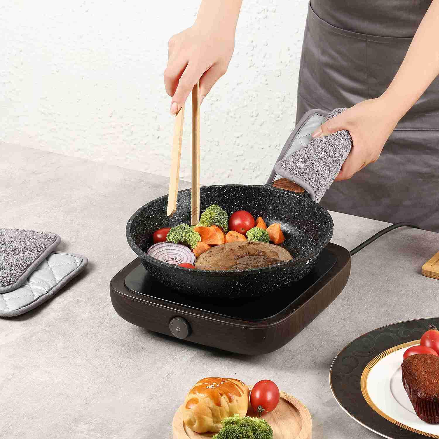Heat Resistant Cotton Terry Oven Pot Holder Set of 3 - 7