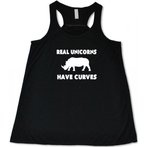 Real Unicorns Have Curves T-Shirt - Funny & Empowering Women's Tee for Casual Wear, Work, or Social Events