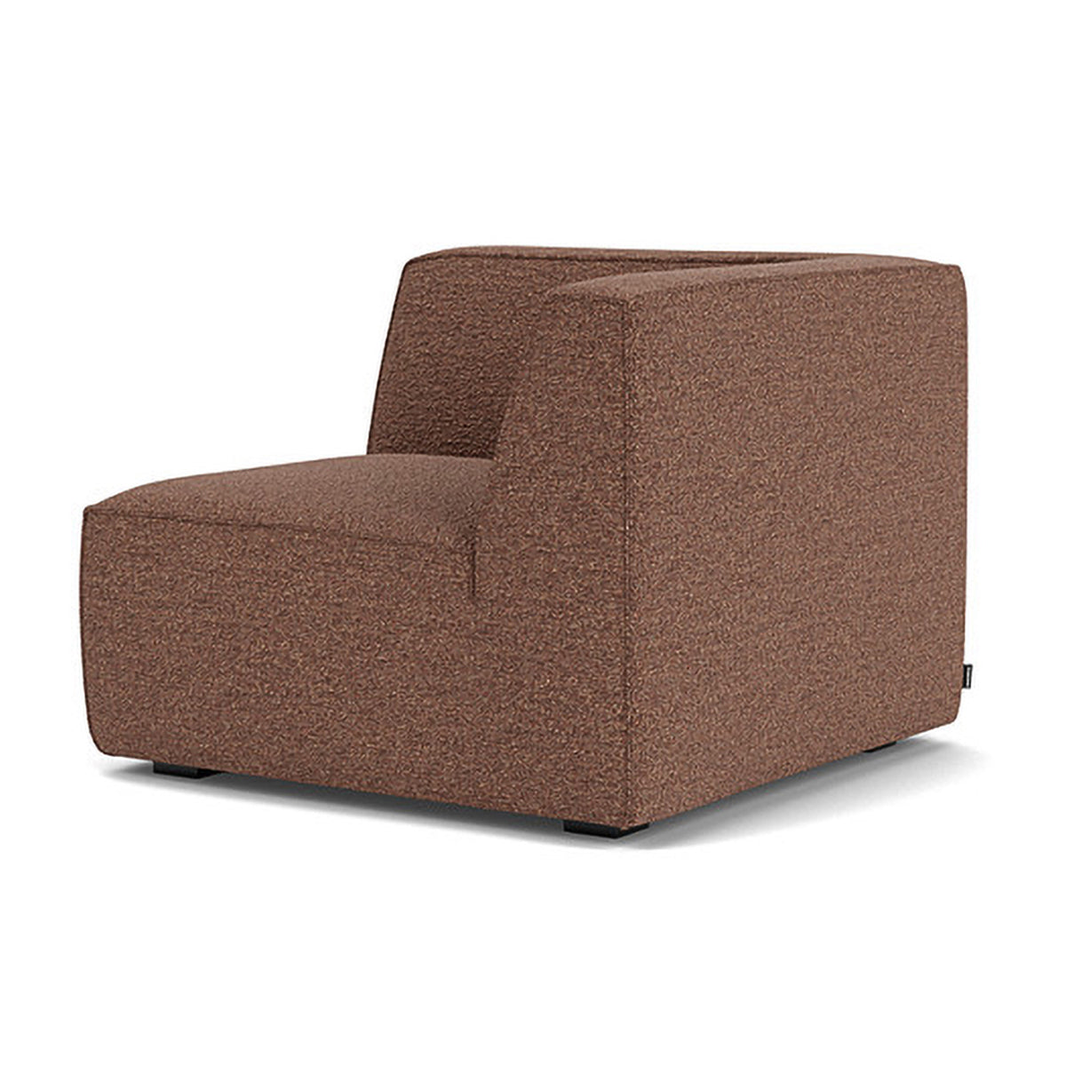 Dane Boucle 1-Seater Left Corner Modular Sofa - Modern Accent Chair for Small Spaces, Living Room, Apartment & Office - Soft Fabric Upholstery with Sturdy Frame