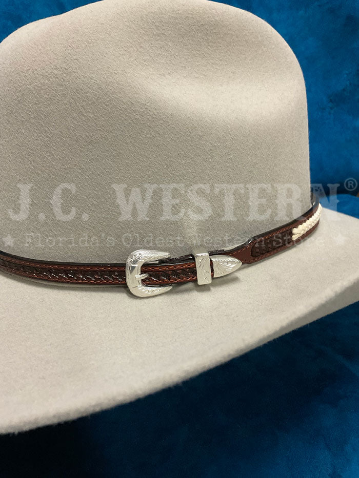 Fashionwest LC 29 BR Genuine Leather Hatband for Cowboy Hats - Premium Brown Western Accessory for Rodeo, Country Music Festivals & Outdoor Events