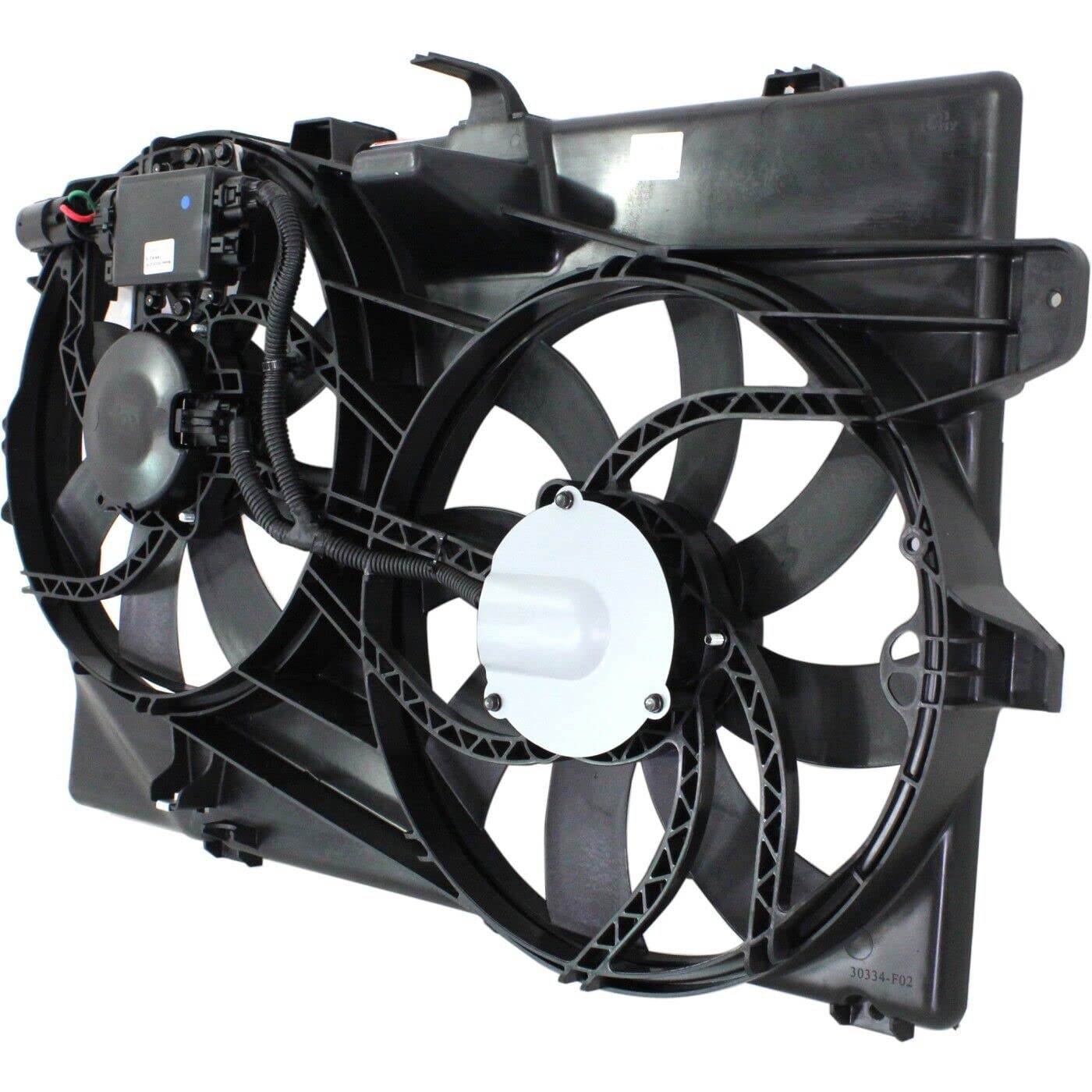 Direct Replacement Front Radiator Fan Assembly with Controller for 2007-2014 Ford Edge & 2007-2015 Lincoln MKX - V6 Engine Cooling System Upgrade - Perfect for Overheating Prevention & Summer Driving