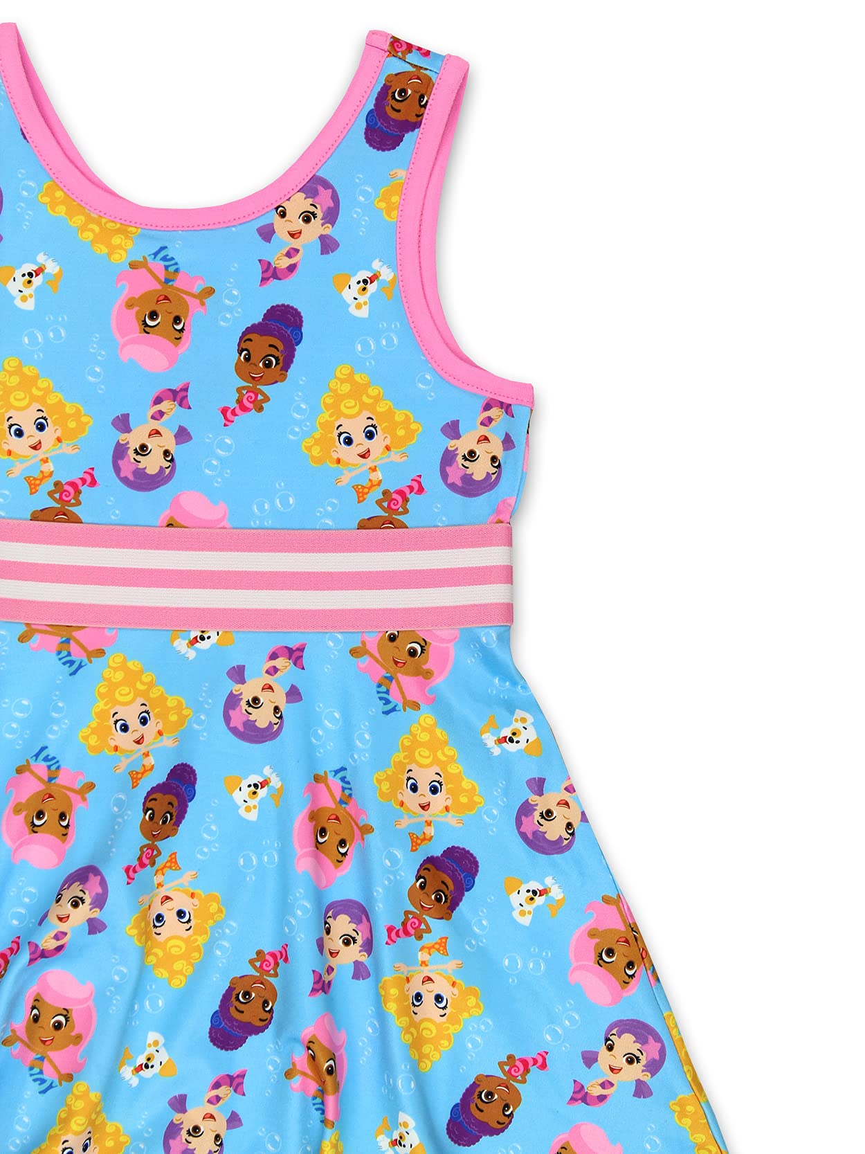 Bubble Guppies Toddler Girls Fit and Flare Dress - Ultra Soft & Comfortable Kids Party Outfit for Birthday, Holiday & Special Occasions
