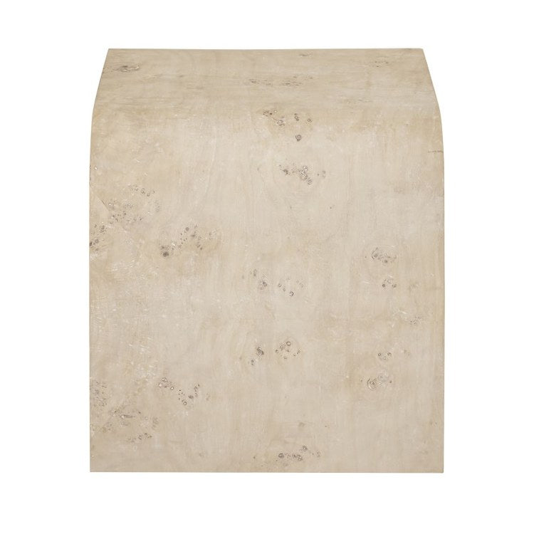 20x20 Inch White Burl Wood Accent Table Clip - Perfect for Home Decor, Office Desk & Living Room Side Tables