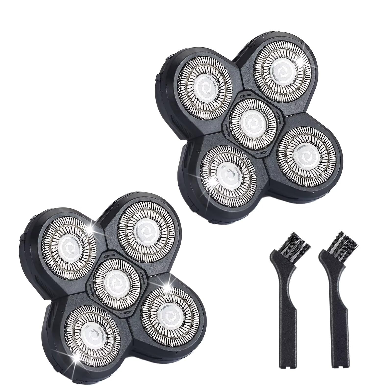 2 Pack Replacement Blades for Fre*bi*d Bald Men Head Shaver Kit - 5 Blades Electric Razor Heads for Head & Face Shaving - Perfect for Travel, Home & Gym Use