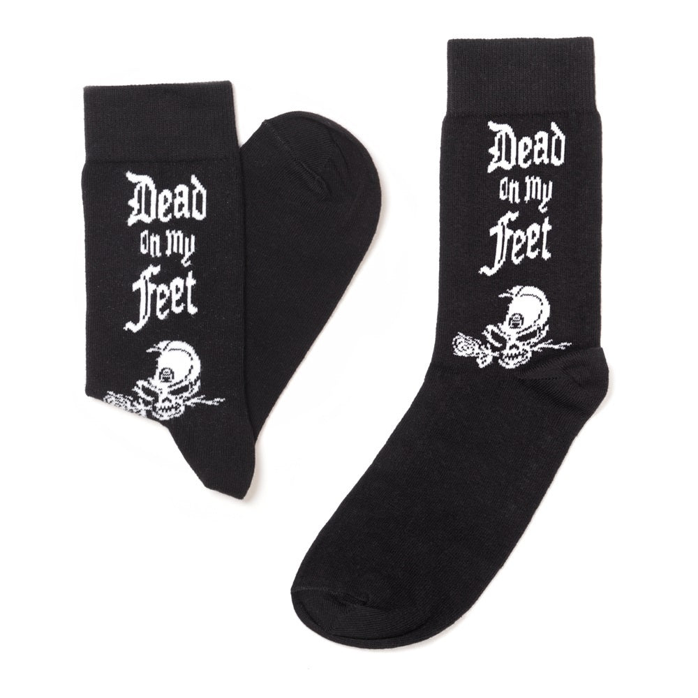 Dead On My Feet Socks - Comfortable & Funny Novelty Socks for Men & Women - Perfect for Gifts, Office, or Relaxing at Home