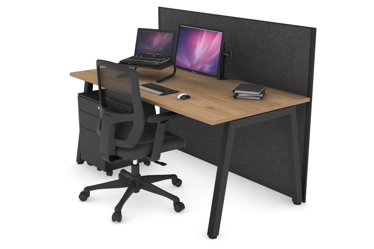 Horizon Quadro A Legs Office Desk - 1600L x 800W with Cable Management Scallop | Modern Workstation for Home Office, Study Room & Small Business Spaces