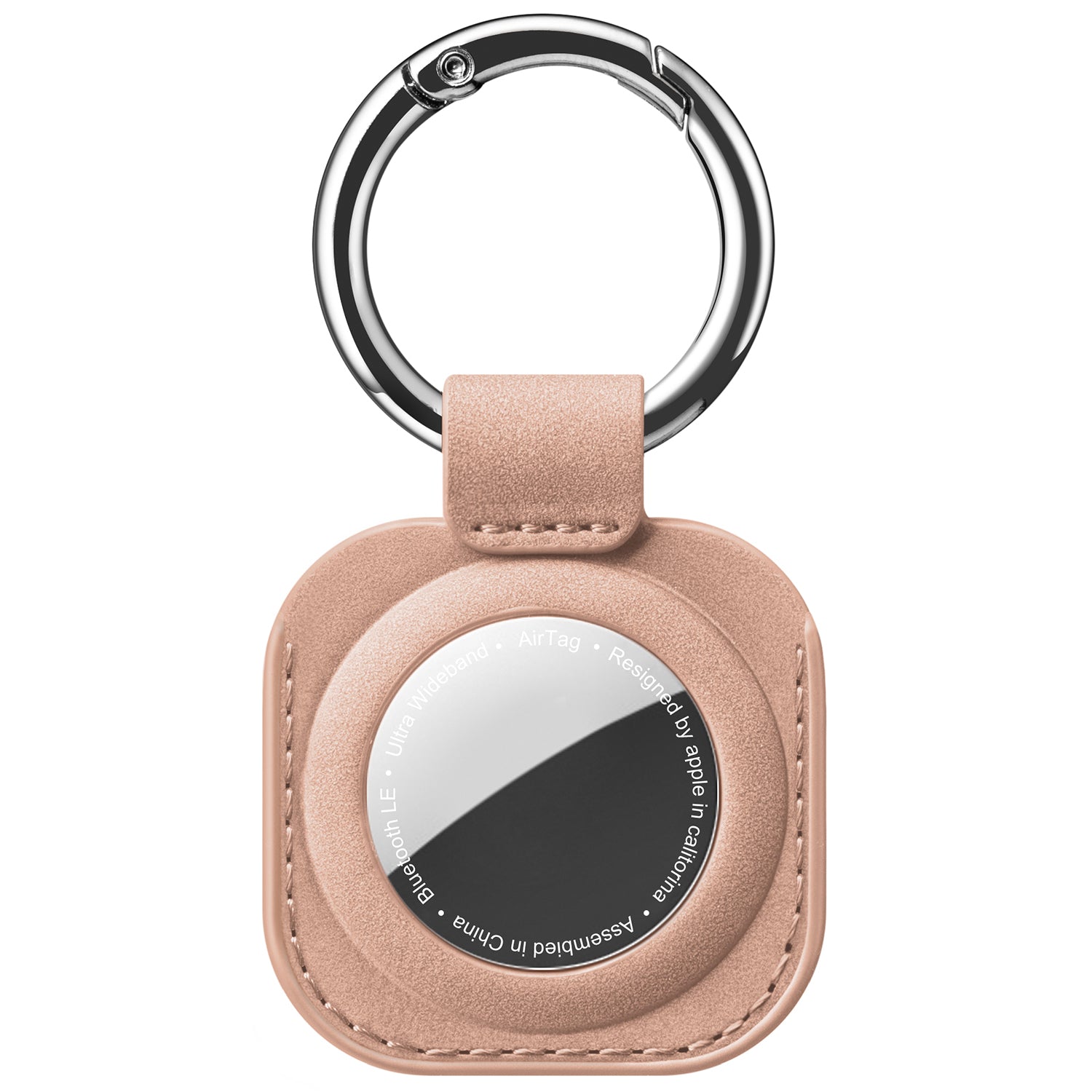Durable Leather Keychain Case for Apple AirTag - Slim Protective Cover with Secure Hook for Keys, Luggage & Backpacks | Travel & Everyday Use