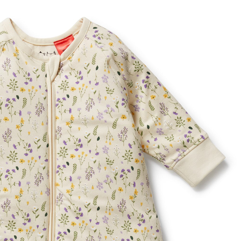 Bella Floral Organic Cotton Long Sleeve Baby Sleeping Bag 3.5 TOG - Soft & Breathable for Newborns & Infants - Perfect for Nursery, Daycare & Cozy Winter Nights