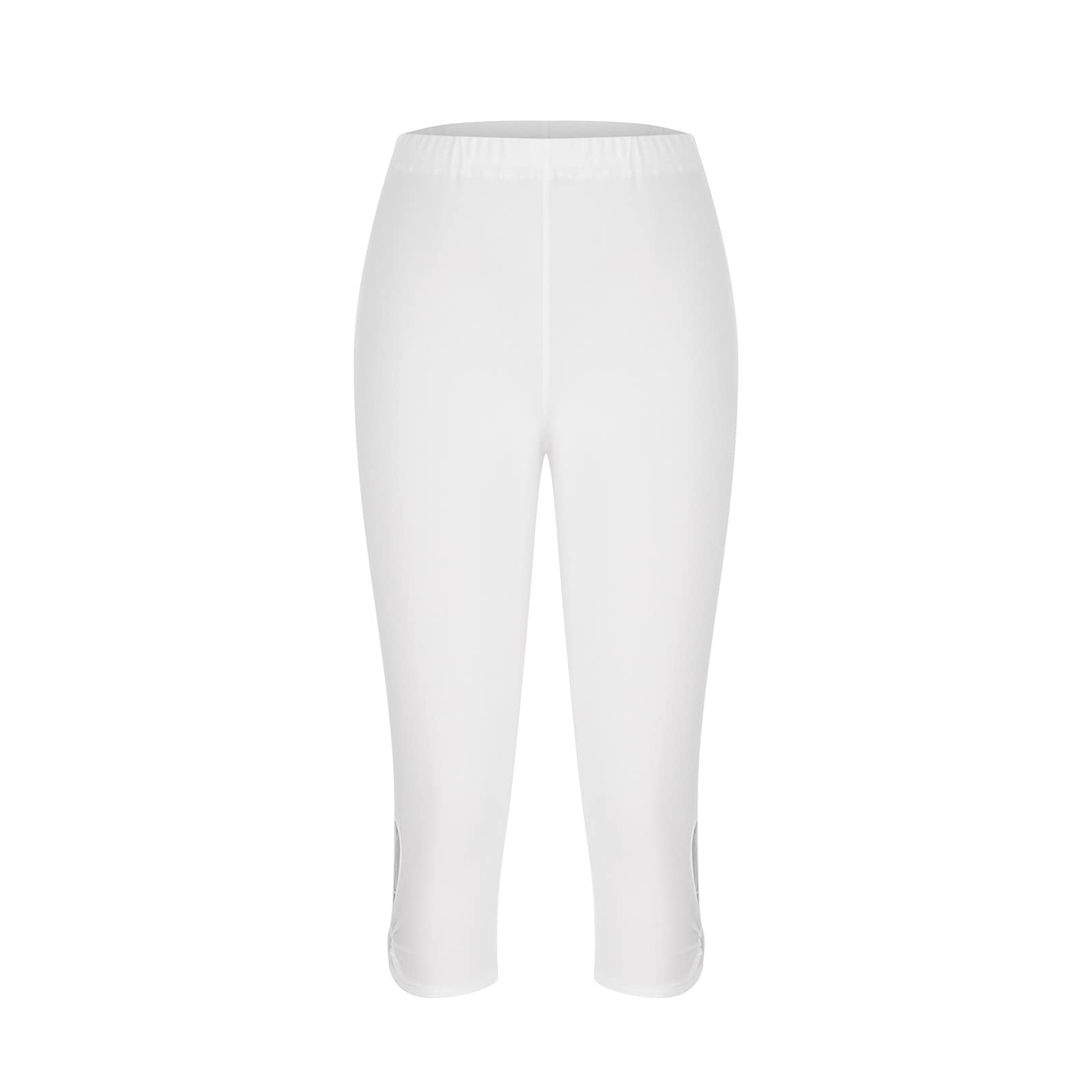 Women's High Waisted Capri Leggings with Pockets - Summer Workout Yoga Pants for Plus Size - Perfect for Gym, Running & Casual Wear