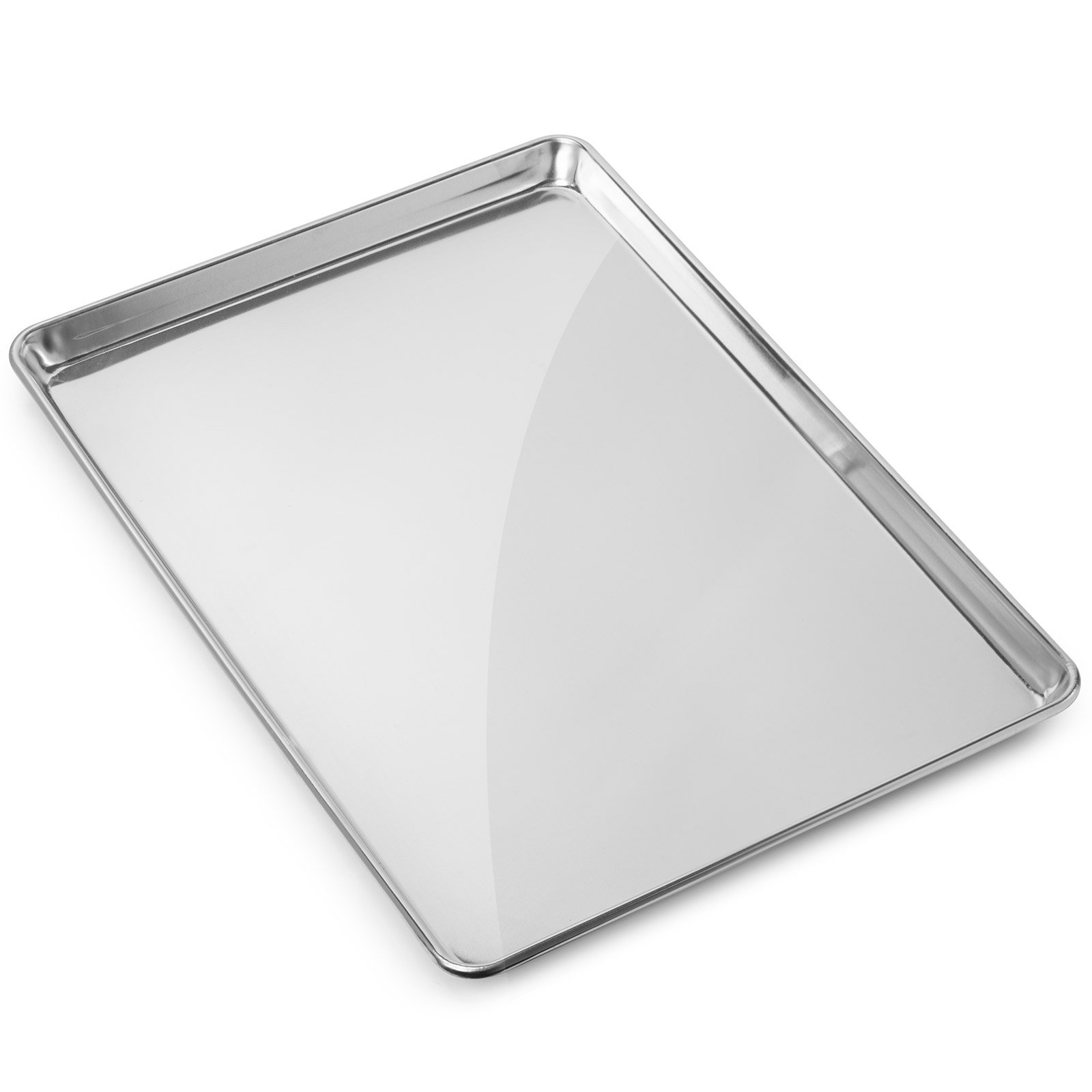 GRIDMANN 15x21 Inch Commercial Grade Aluminum Cookie Sheet Baking Tray - Heavy Duty Quarter Sheet Pan for Restaurants & Bakeries (12 Pack) - Perfect for Cookies, Pastries, Roasting & Sheet Cakes