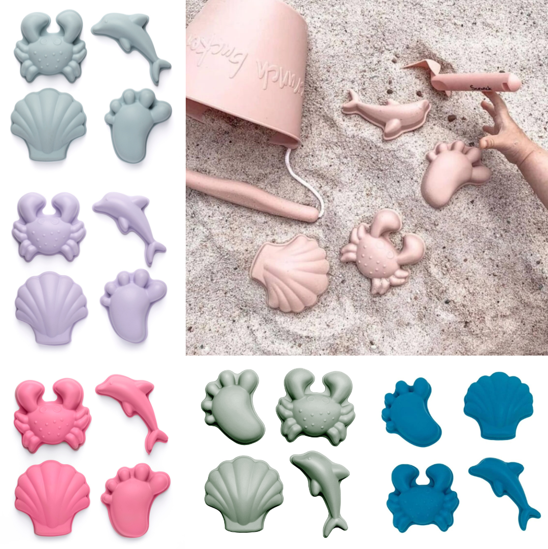 Scrunch Sand Footprint Mould Set - Beach Footprint Maker for Kids & Adults - Perfect for Beach Parties, Wedding Sand Ceremonies & Family Vacations