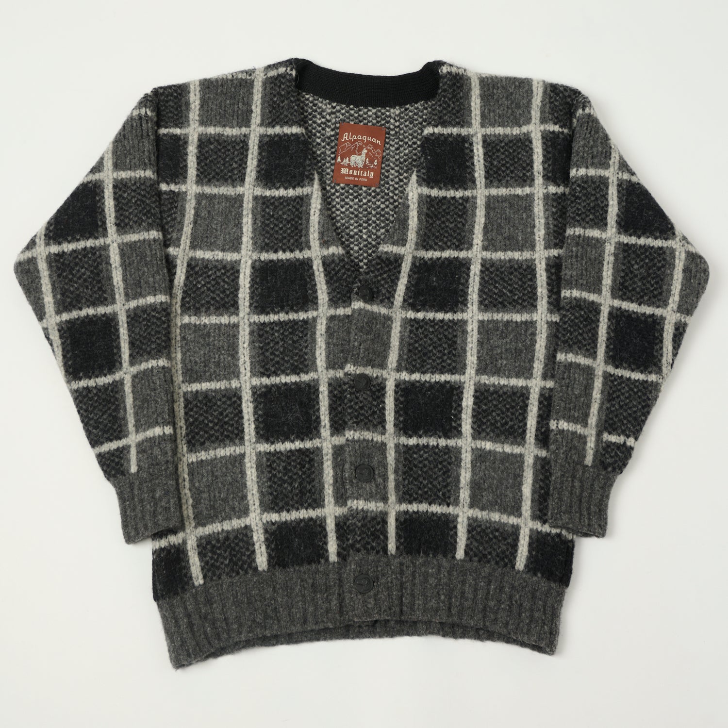 Monitaly Alpaguan Cardigan - Premium Black Wool Cardigan for Men | Cozy Winter Sweater for Casual & Office Wear