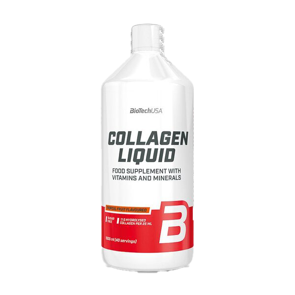 BioTechUSA Liquid Collagen Supplement - Tropical Fruit Flavor, 1000ml | Supports Skin, Hair & Joint Health | Perfect for Daily Beauty Routine & Active Lifestyle