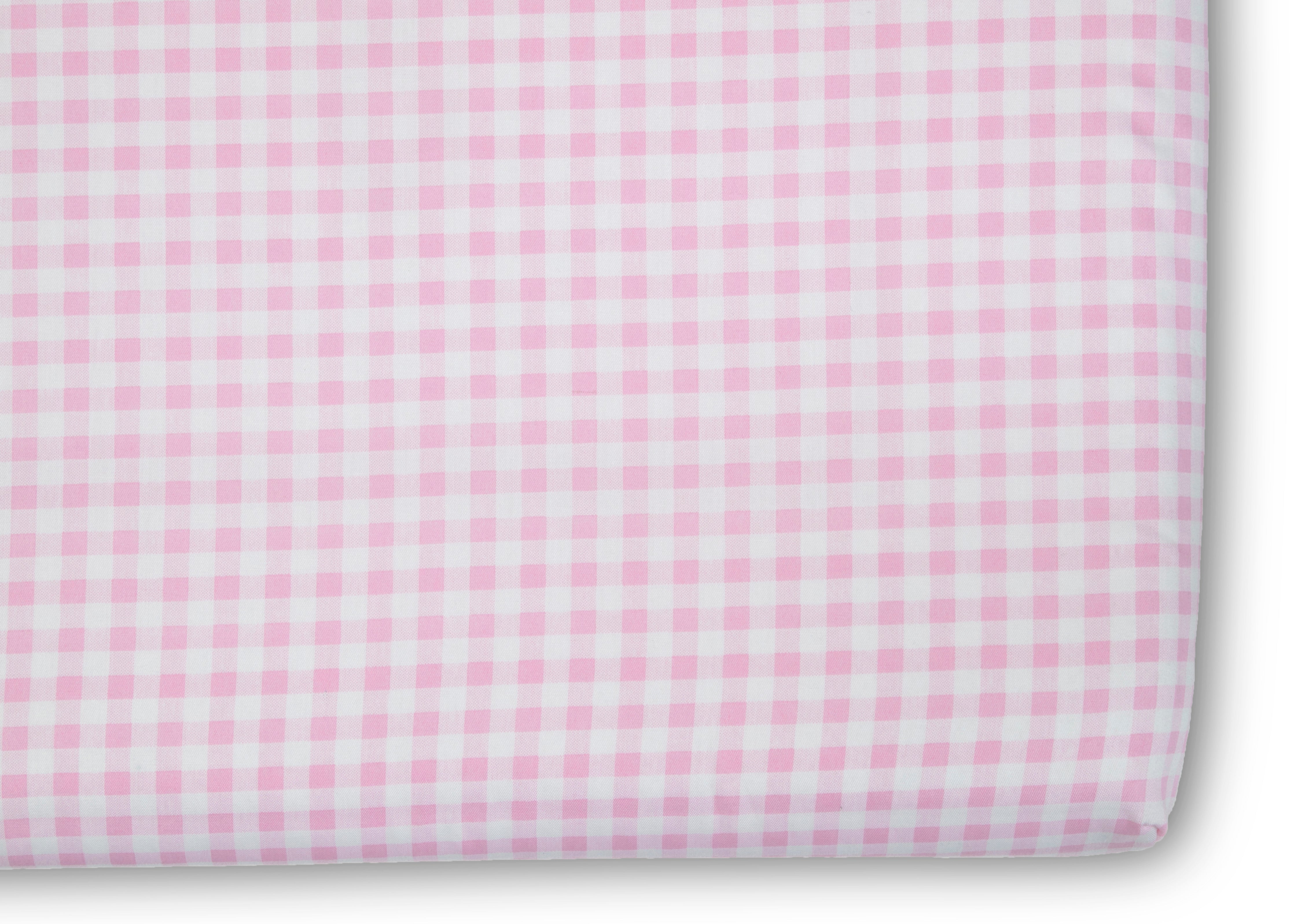 Pink Gingham 3-Piece Twin Sheet Set - Soft Cotton Bedding for Girls Room, Dorm & Guest Bed - Breathable & Comfortable Sheets for Twin Size Beds