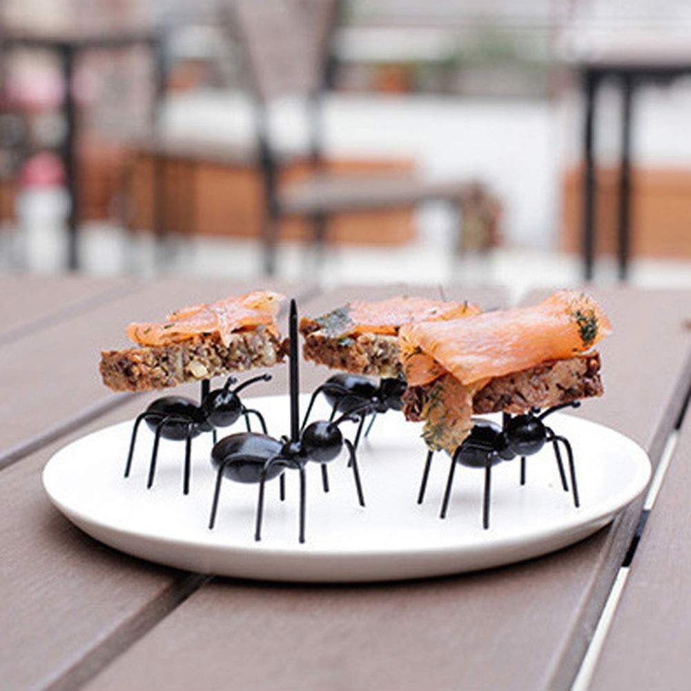 24-Piece Ant-Themed Food Picks - Animal Fruit Toothpicks, Dessert Forks for Kids Parties, Snacks, Cakes, Salads & Appetizers - Fun Party Decorations for Birthday Celebrations & Picnics