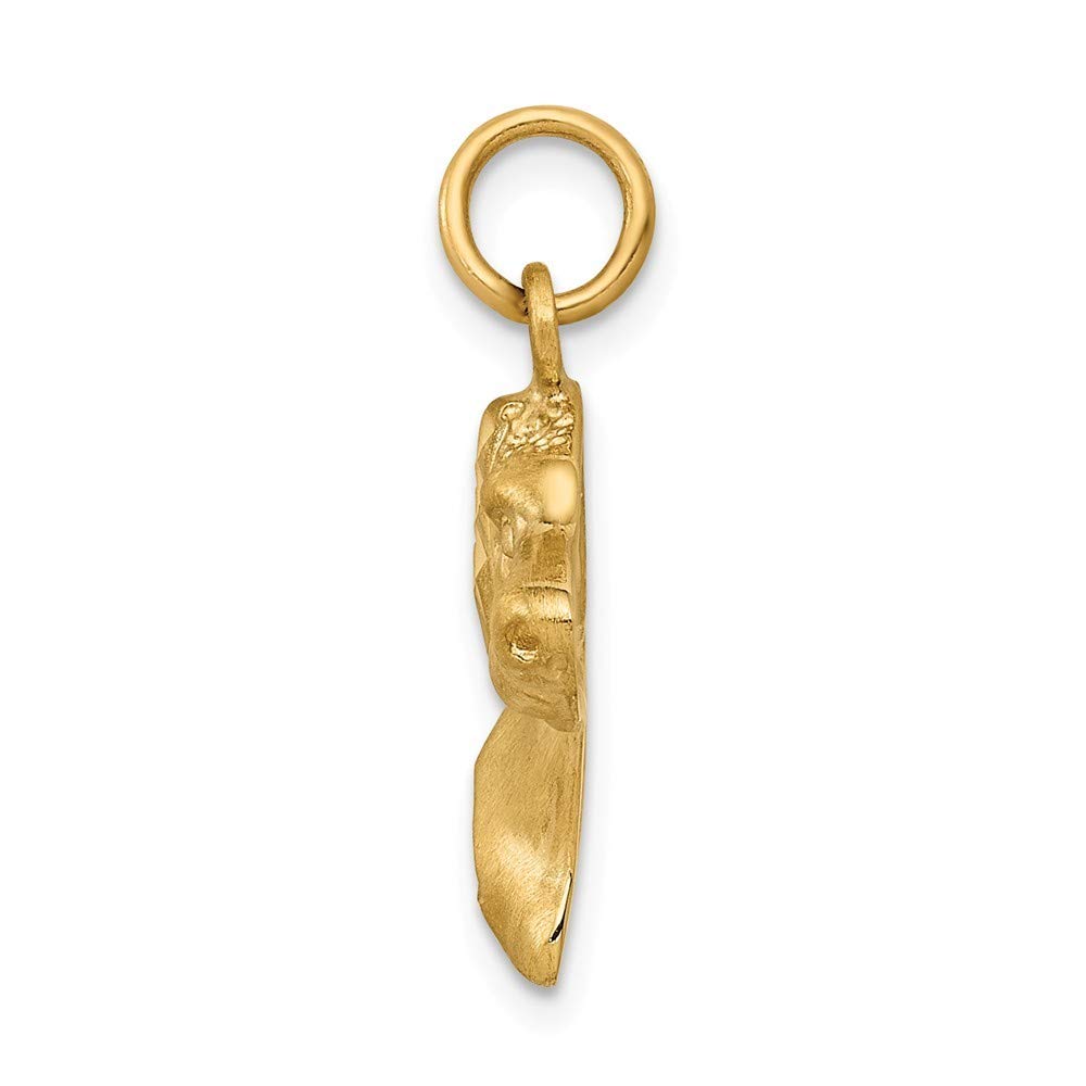 Roy Rose Jewelry 14K Yellow Gold Dog Charm Pendant - Dainty Pet Lover Necklace for Women - Perfect Gift for Dog Owners, Birthday & Anniversary - Wear Daily or Special Occasions