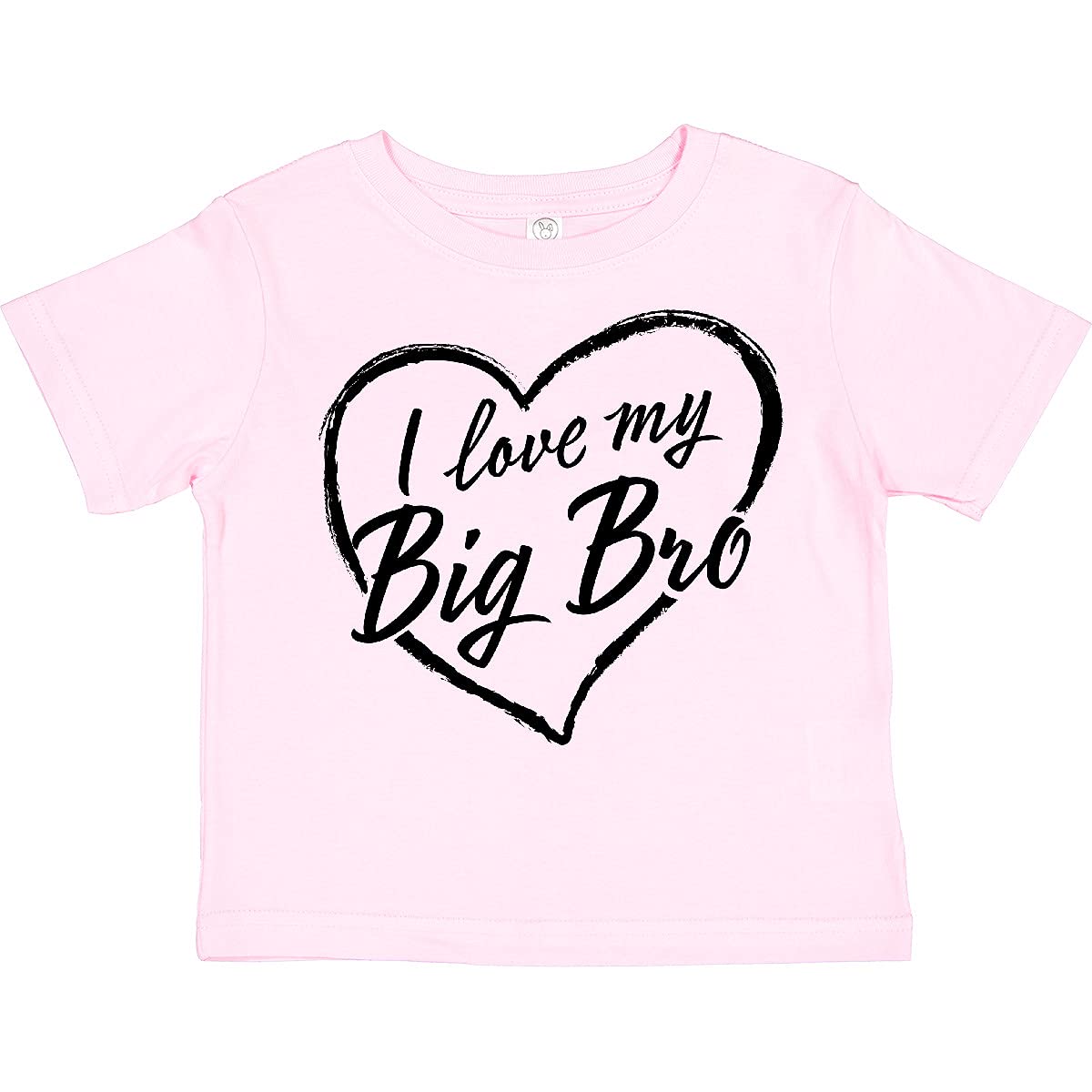 Inktastic I Love My Big Brother Black Chalk Heart Toddler T-Shirt - Cute Sibling Matching Outfit for Toddlers & Kids