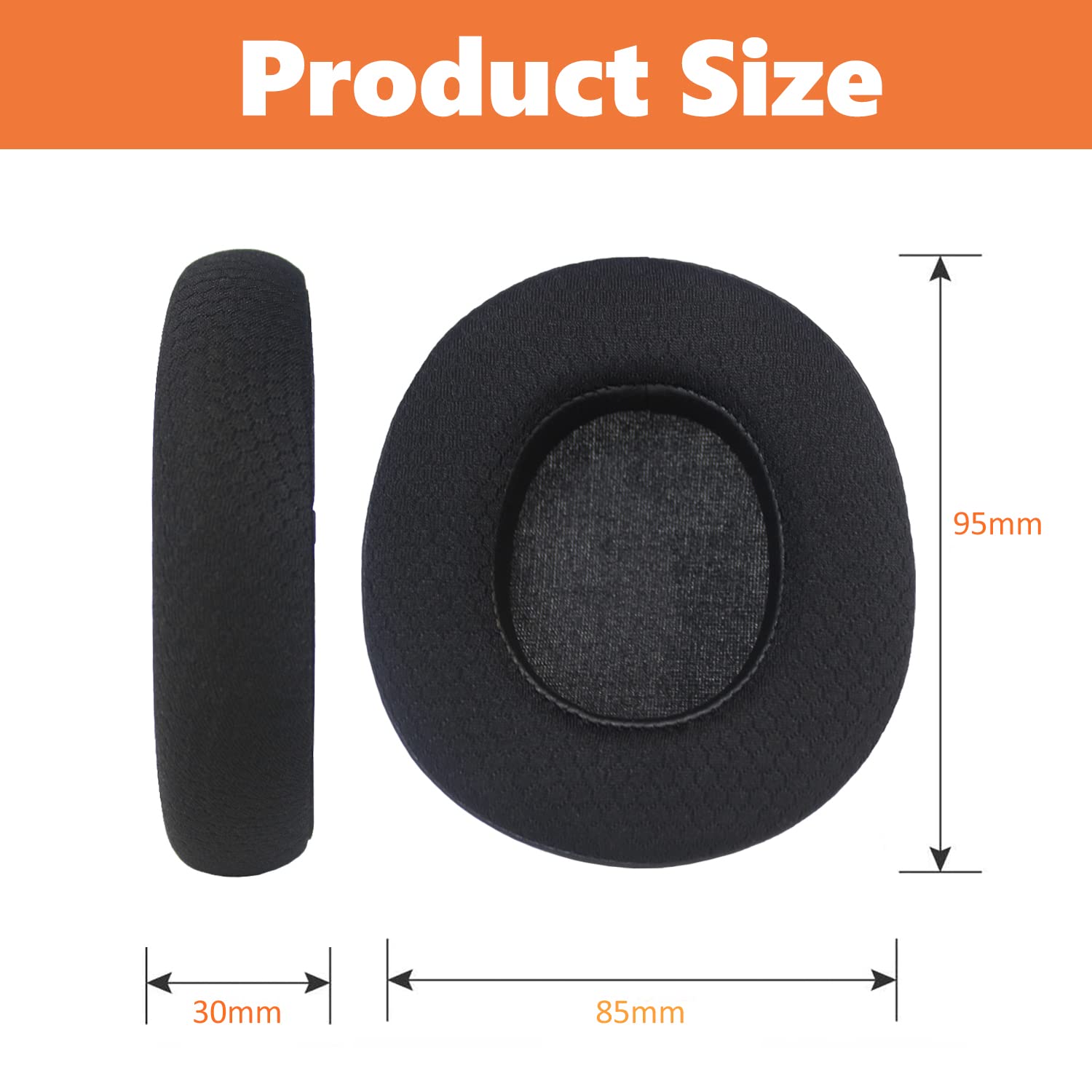 SteelSeries Arctis Nova Pro Wireless Gaming Headset Replacement Ear Pads - Aiivioll Memory Foam Cushions with Original Mesh Design (Black) for Enhanced Comfort During Long Gaming Sessions & Work Calls