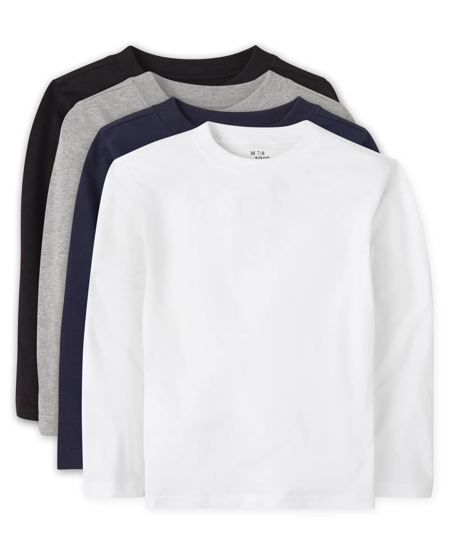 The Children's Place Baby & Toddler Boys Long Sleeve Cotton Layering Tee - Soft Basic Shirt for Everyday Wear, Playdates & Family Outings