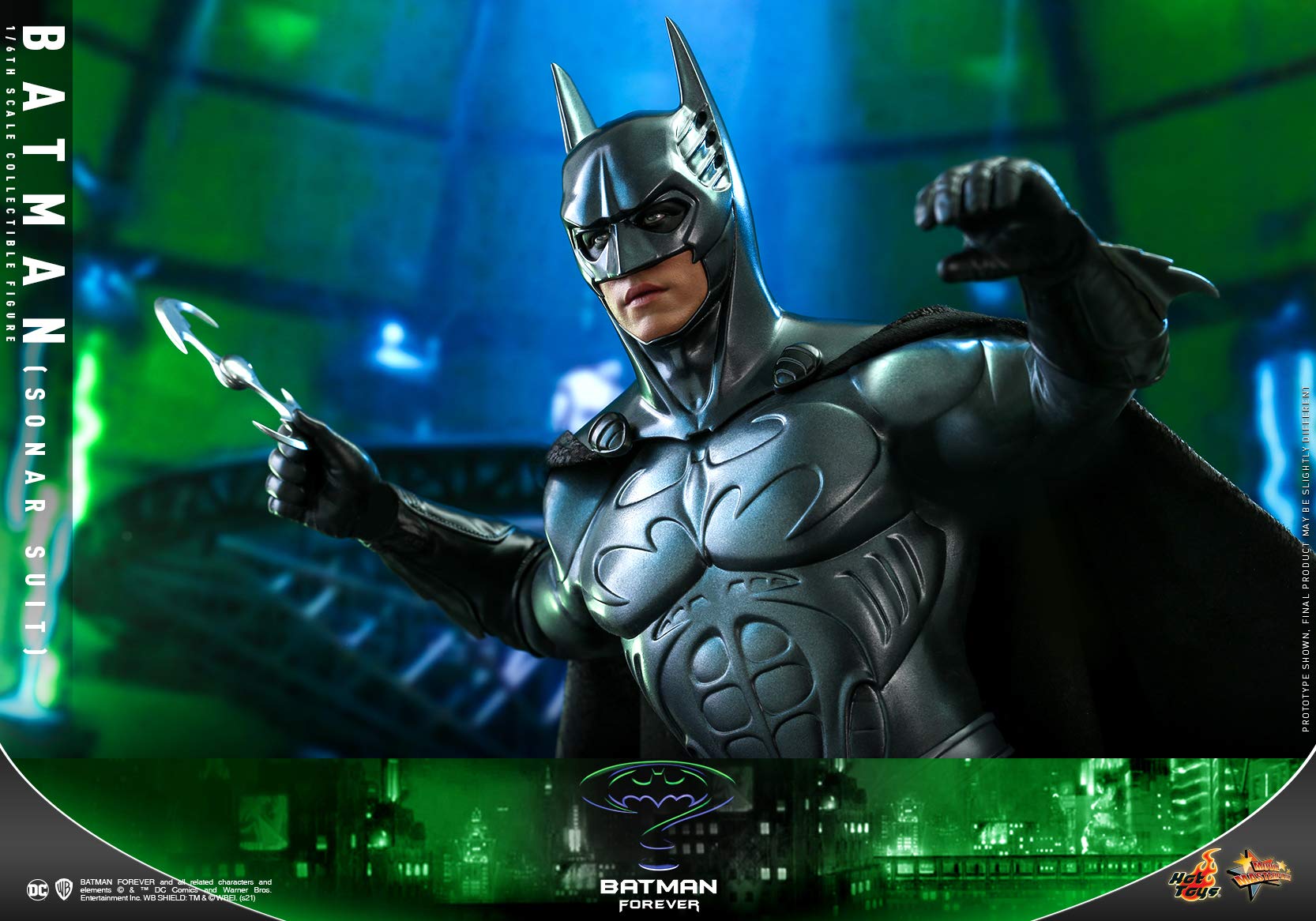 Hot Toys 1:6 Scale Batman Sonar Suit Action Figure - Batman Forever Movie Collectible, Multicolor - Perfect for Display, Gifts & DC Comics Fans
