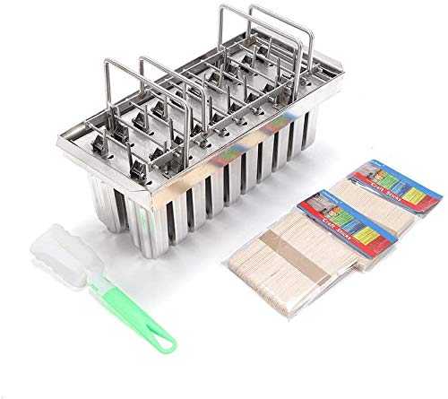 Stainless Steel Ice Pop Molds - 20PCS Round Popsicle Molds with Ice Cream Stick Holders for Homemade Frozen Treats | Perfect for Summer Parties, Kids Snacks & DIY Desserts