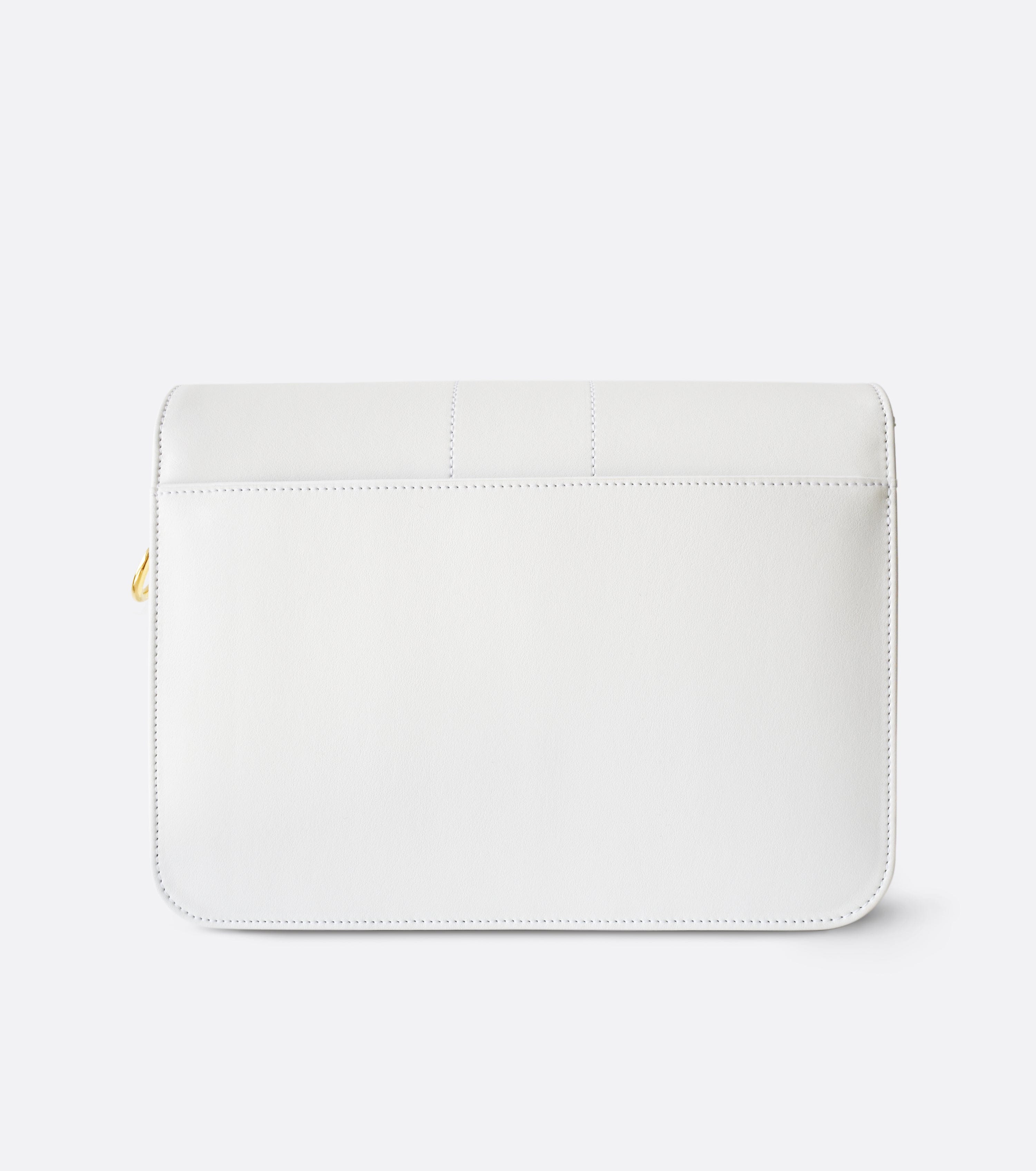 Vegan Leather Shoulder Bag for Women - Midi Nomad Apple White Crossbody Purse | Perfect for Work, Travel & Everyday Use