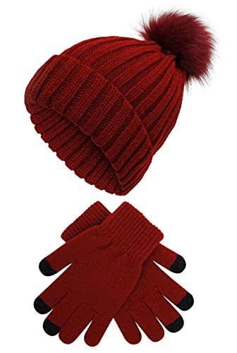Red-2pcs-(hat + Gloves)