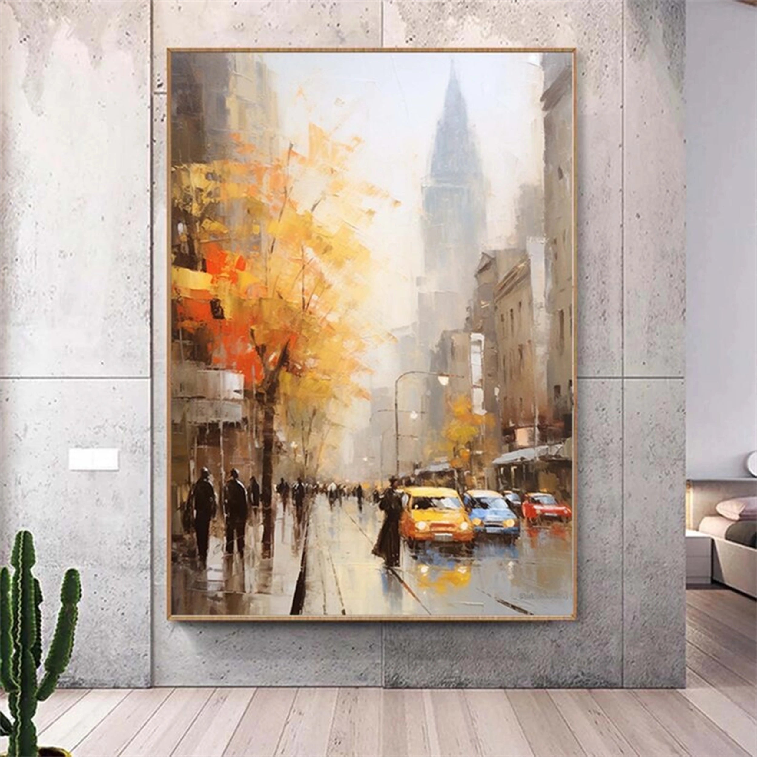 Urban Landscape Painting #UL 028 - Modern Wall Art for Living Room, Office & Bedroom Decor