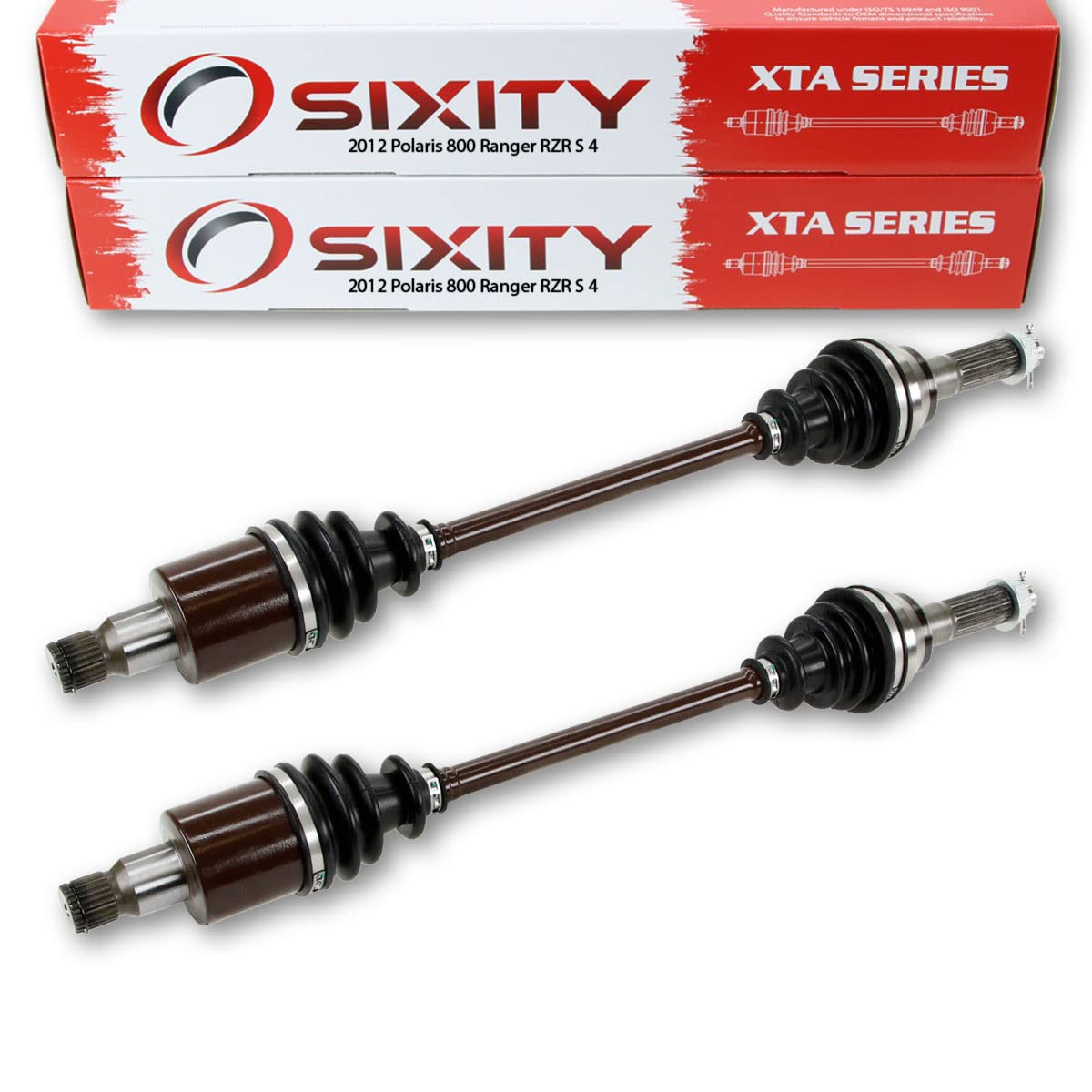 2-Piece Sixity XTA Rear Left & Right Axle Set - Compatible with Polaris Ranger RZR S4 800 (2012) Models R12VE76AB/AD/AE/AJ/AO & RZR S 800 4X4 - Perfect for Off-Roading, Trail Riding & ATV Maintenance