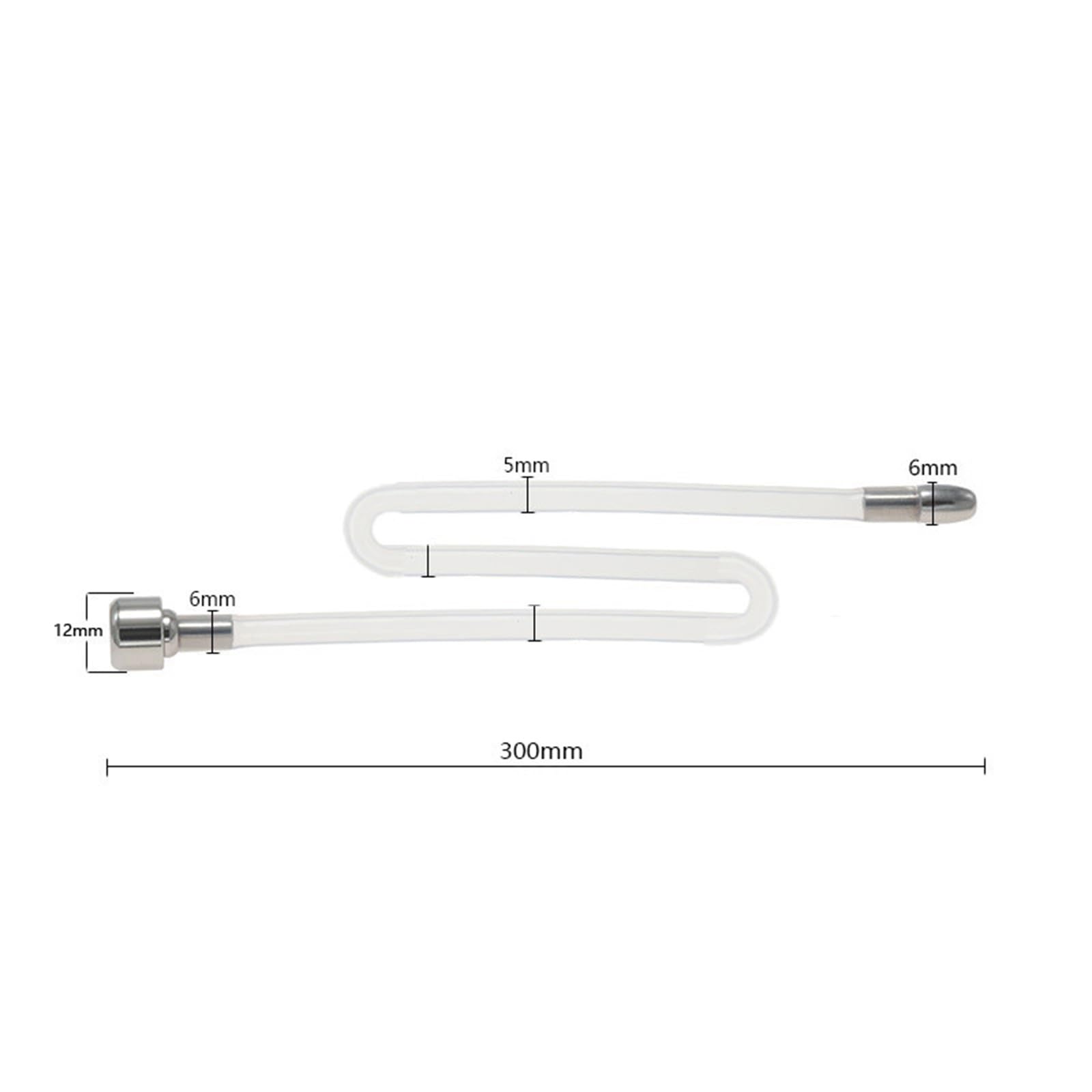 11.81 Inch Extra Long Hollow Transparent Silicone Hose Catheter - Premium Chastity Lock CB Device Accessories for Adult Play & BDSM - Perfect for Sensation Play, Medical Fetish, and Bondage Scenes