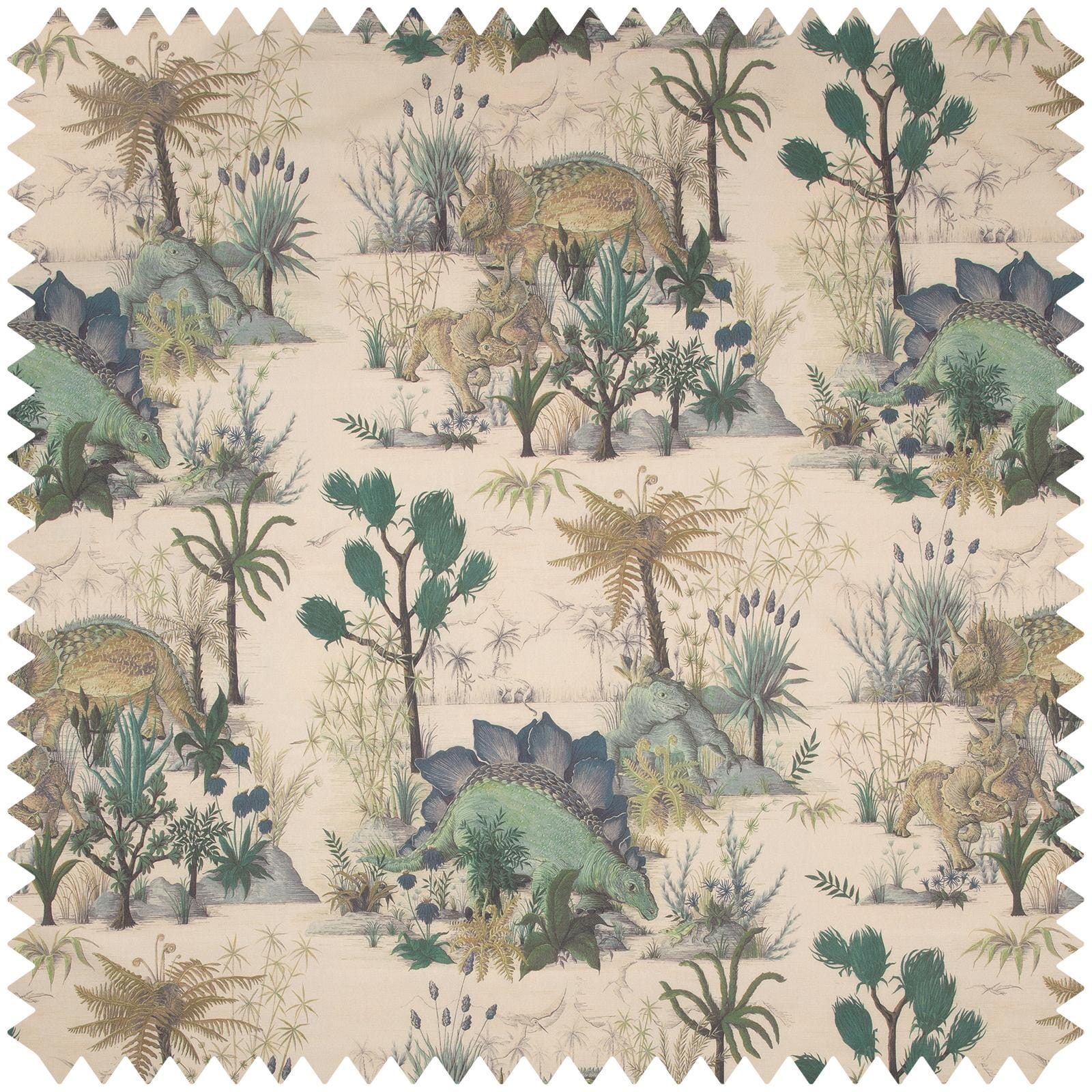 DINOSAURIA Cotton Linen Fabric Sample - Natural Ecru Color for DIY Crafts, Home Decor & Sewing Projects