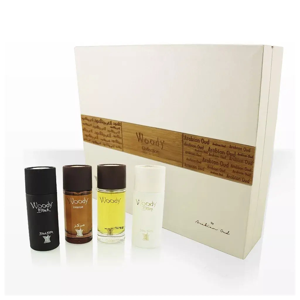 Woody Collection Eau de Parfum Set - 4 x 50ml Luxury Perfume Gift Set for Men & Women | Perfect for Daily Wear, Date Nights & Special Occasions