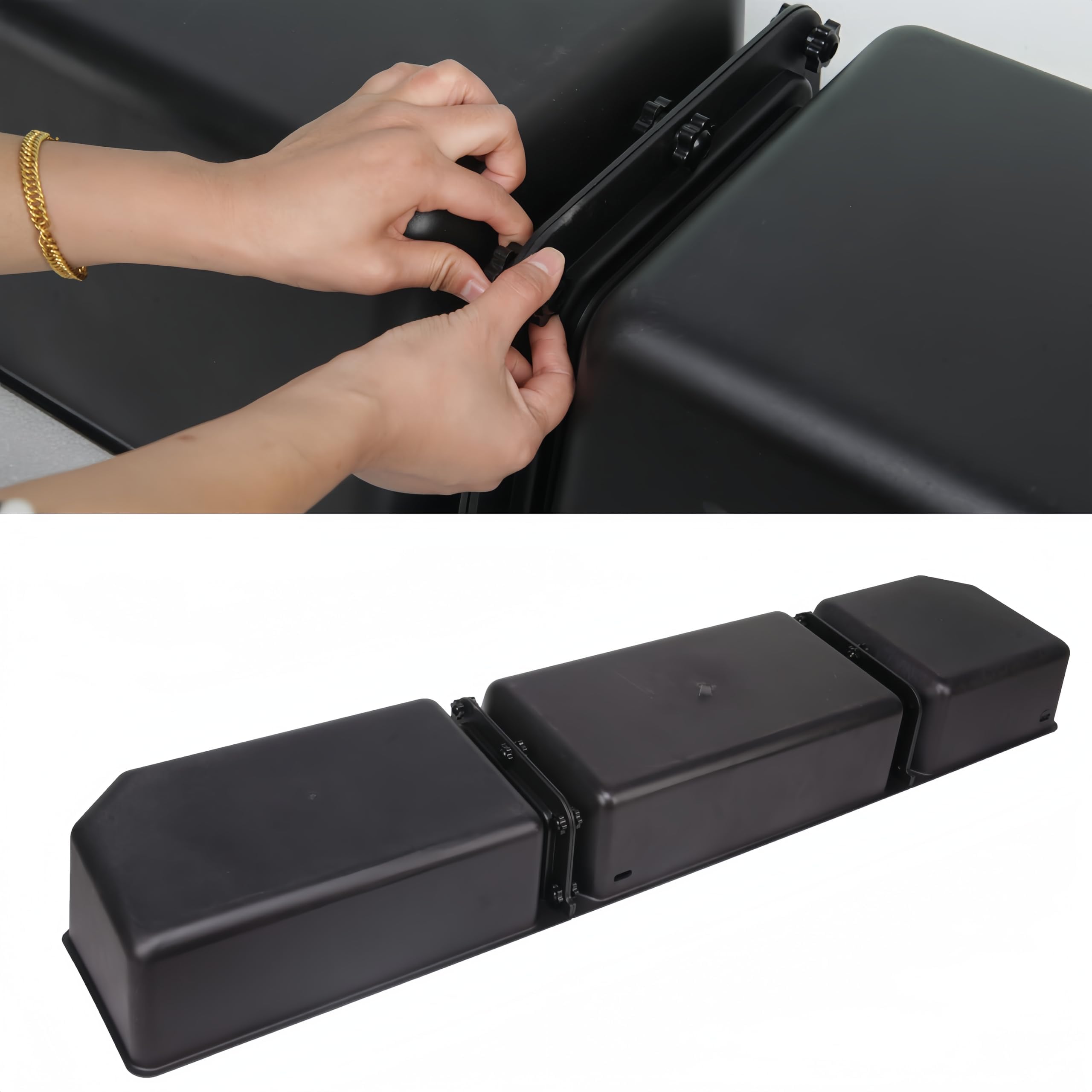 2015-2024 Ford F150 SuperCrew & Crew Cab Under Seat Storage Organizer Box with Dividers - Truck Rear Seat Storage Solution for Tools, Gear & Car Accessories | Perfect for Road Trips & Work Essentials