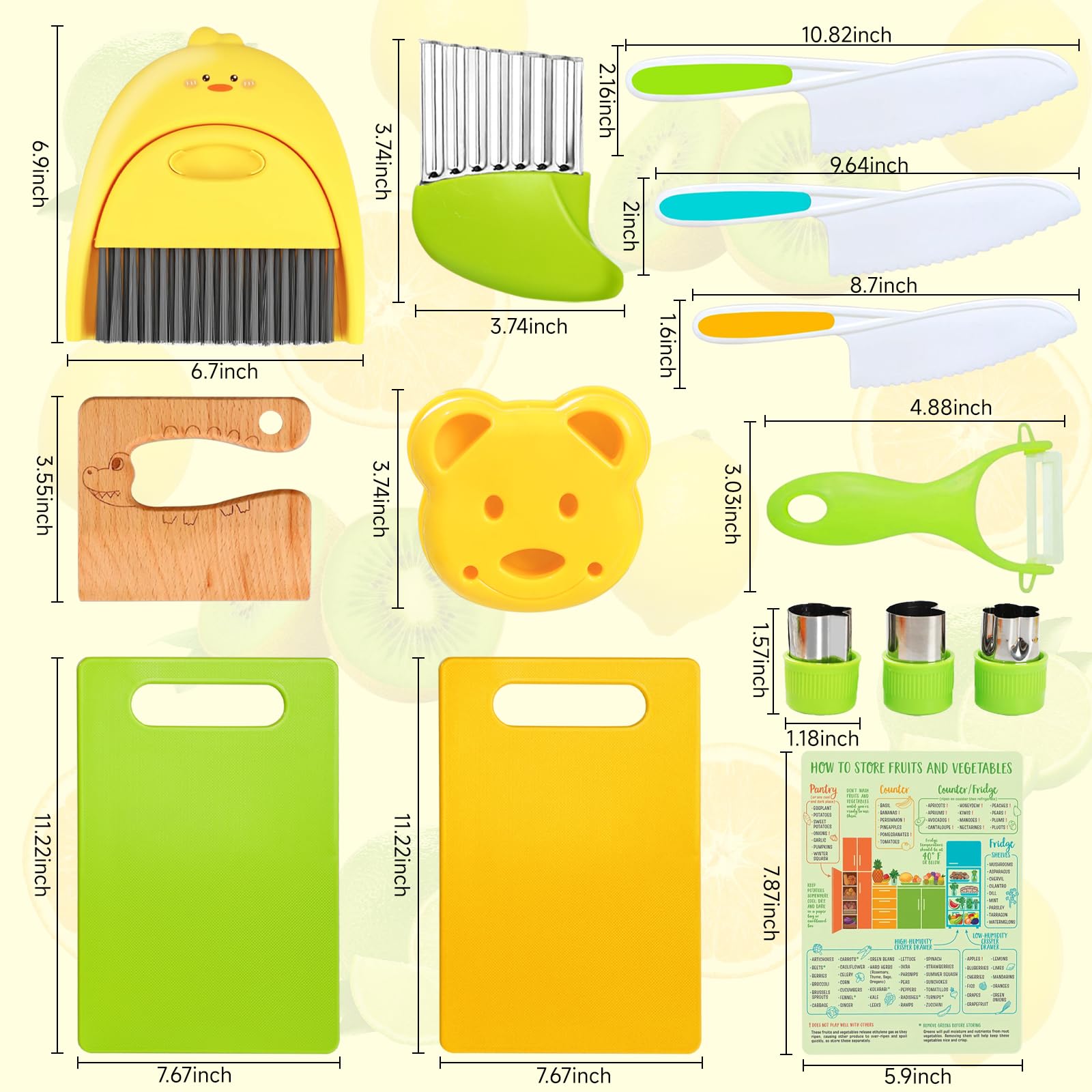 Kids Knife Set for Real Cooking - Safe Kitchen Knives with Cutting Board, Crinkle Cutters & Food Conversion Chart - Toddler Cooking Tools for Boys & Girls Ages 2-10 - Perfect Christmas & Birthday Gift for Young Chefs - Ideal for Cooking Classes, Play Kitchens & Family Meal Prep