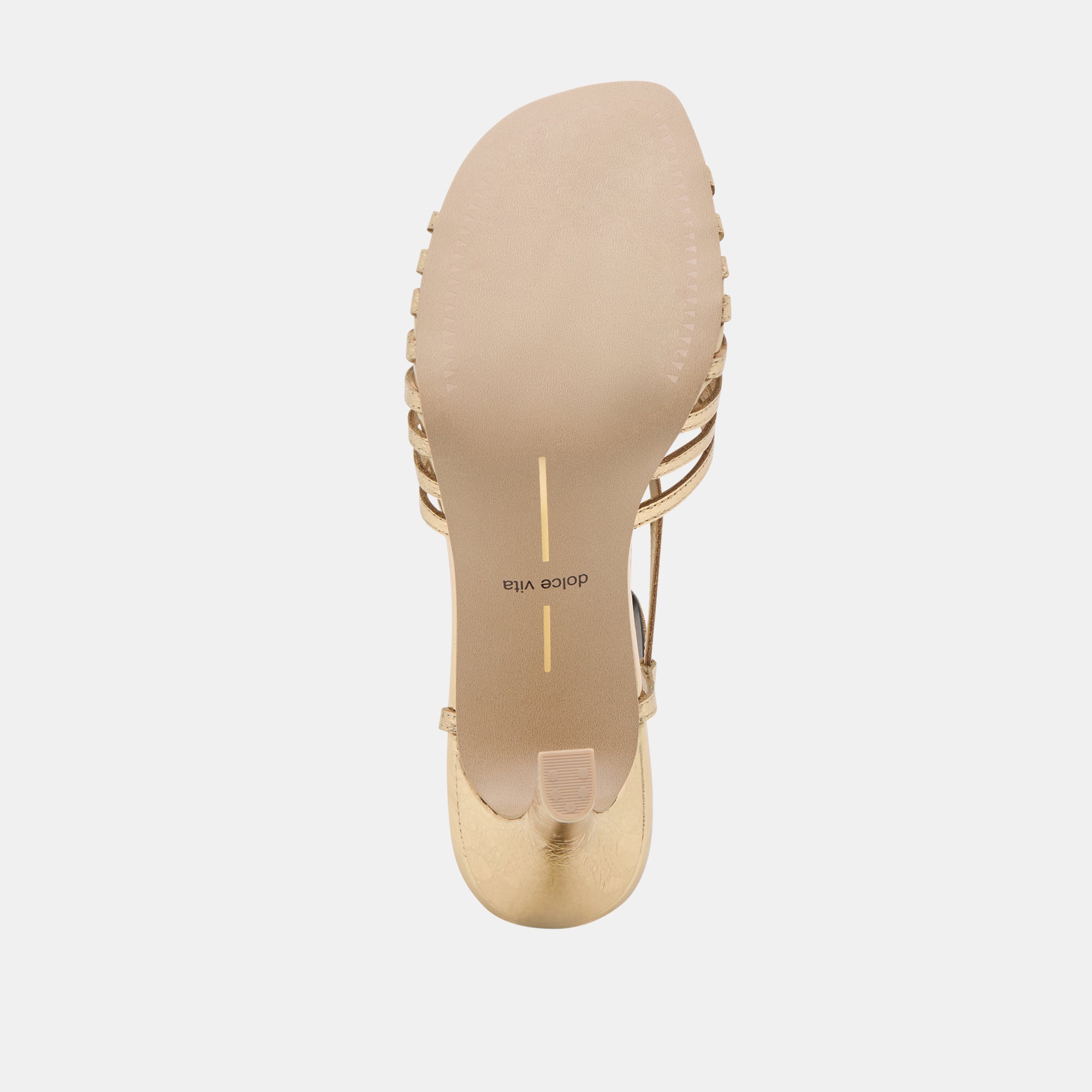 NIVANA Women's Gold Distressed Leather Heels - Comfortable High Heel Shoes for Party, Wedding & Evening Events