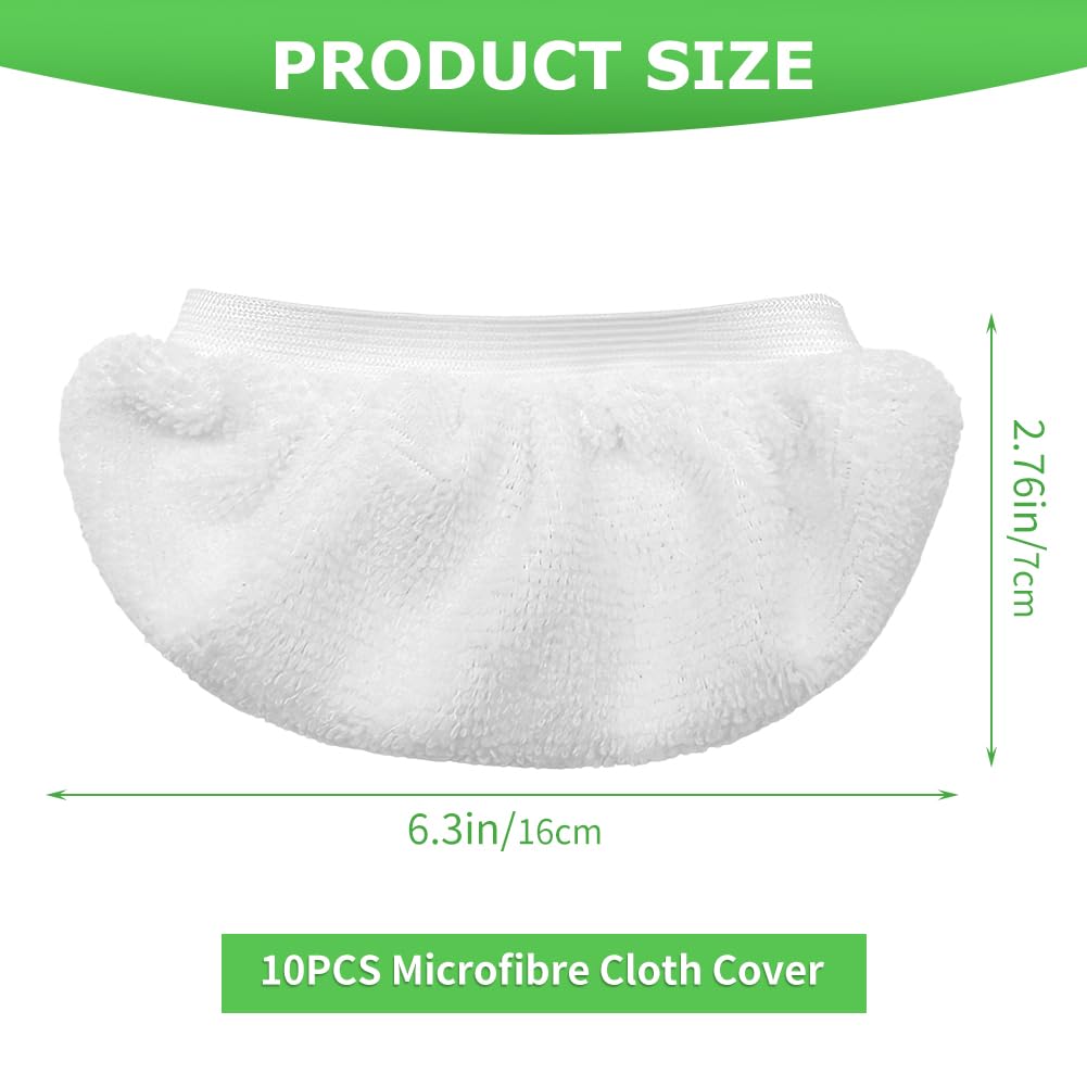 10 Pack Universal Steam Mop Pads - Reusable & Washable Microfiber Cloths for Handheld Steam Cleaners - Perfect for Floors, Tiles & Hardwood Cleaning