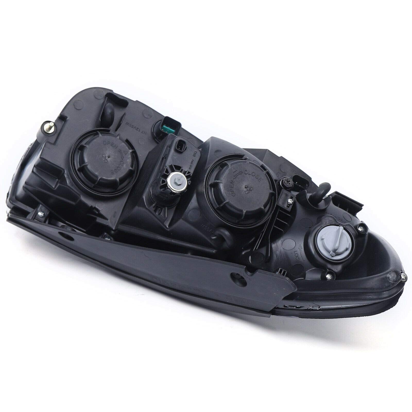 TBVECHI Headlight Assembly for 2007-2012 Hyundai Santa Fe - Halogen Clear Lens Headlight with Factory Black Housing (Driver Side) - Perfect for Night Driving and Replacement Parts