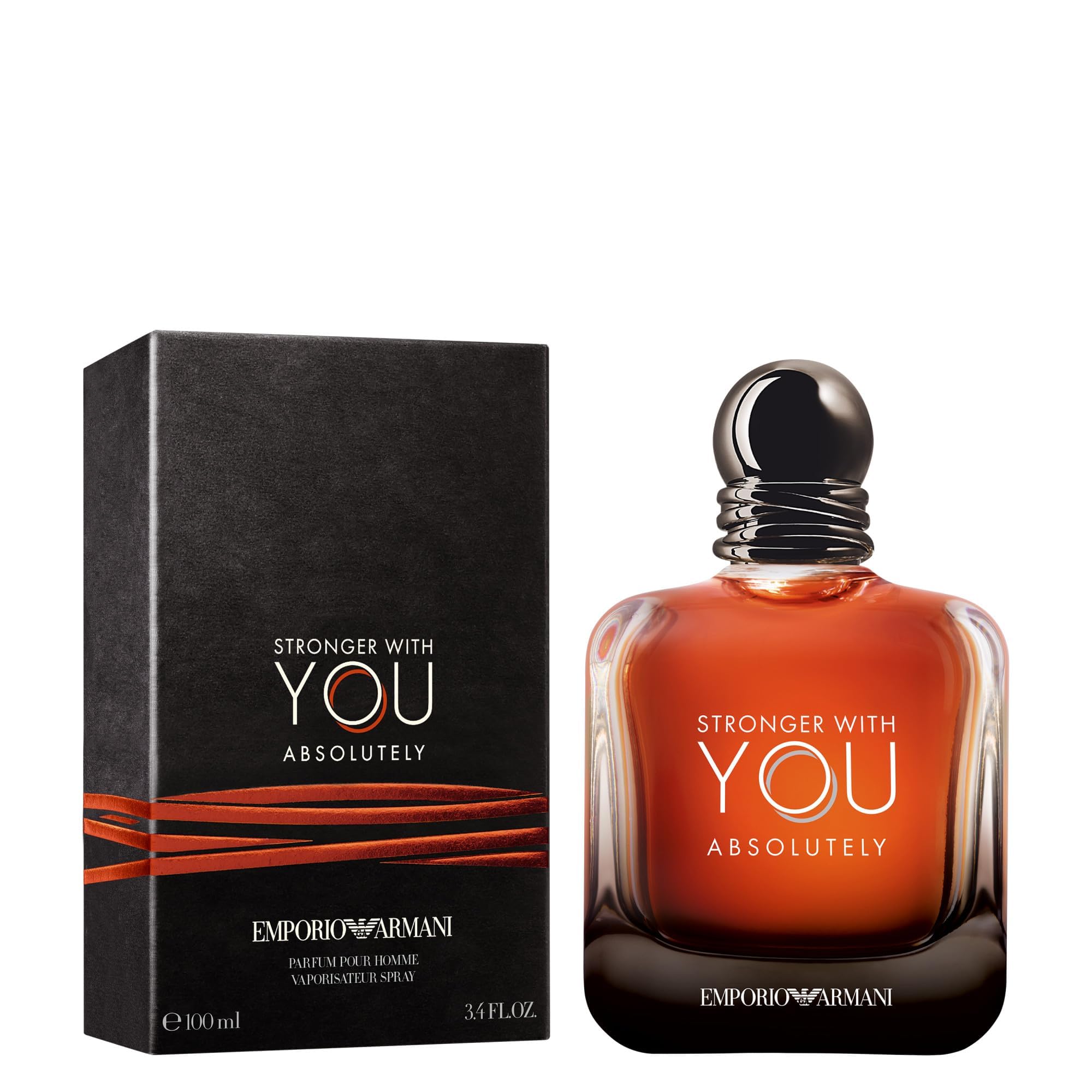 Armani Stronger With You Absolutely Men's Cologne - Spicy Ambery Gourmand Fragrance with Rum, Cedarwood, Lavender & Vanilla Notes - Long Lasting Perfume for Date Night & Special Occasions