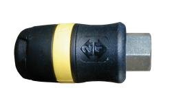 0.25 in. Composite Non-Marring Industrial Safety Coupler Female - Heavy-Duty Coupling for Construction, Manufacturing & Material Handling Equipment