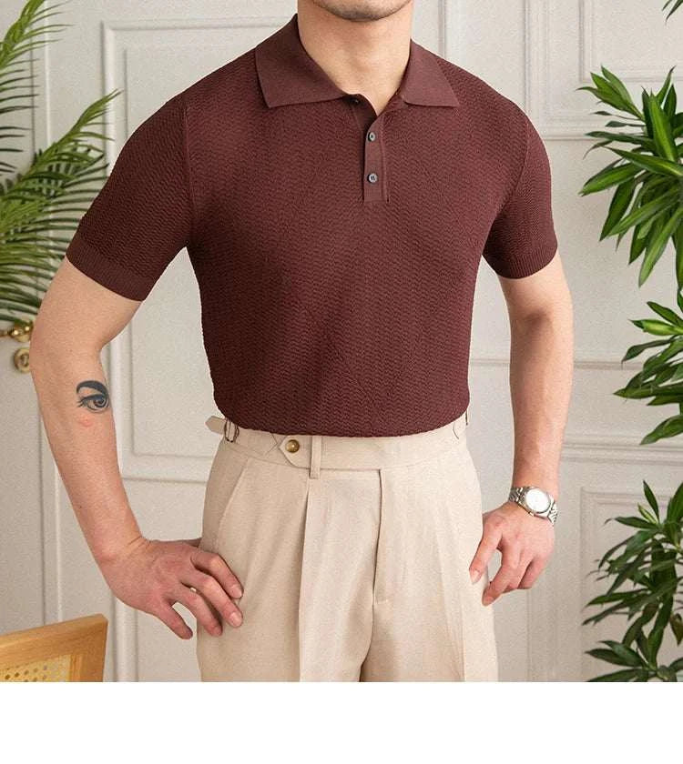 Men's Casual Polo Shirt - Breathable Cotton Short Sleeve Golf Shirt for Work & Weekend Wear | Comfortable Summer Top for Business Casual & Outdoor Activities