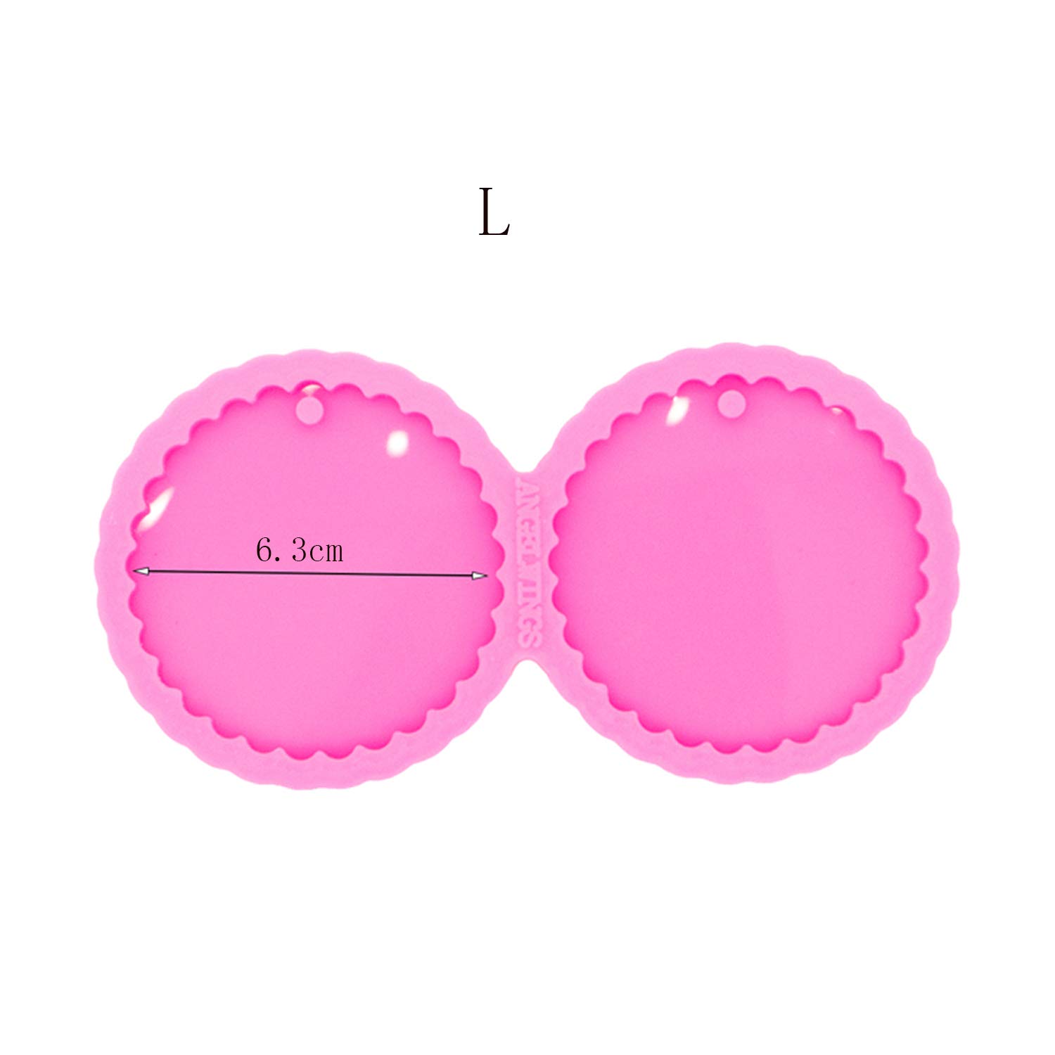Shiny Glossy Round Wavy Edge Earrings Resin Molds for Jewelry Making - Handmade Epoxy Resin Casting Silicone Molds (Size L) - Perfect for DIY Fashion Jewelry, Pendants & Craft Projects