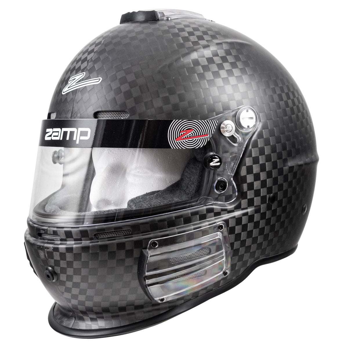 Zamp RZ 64C Large Weave Carbon Fiber Snell SA2020 Certified Racing Helmet - High Performance for Track Racing, Auto Sports & Motorsports