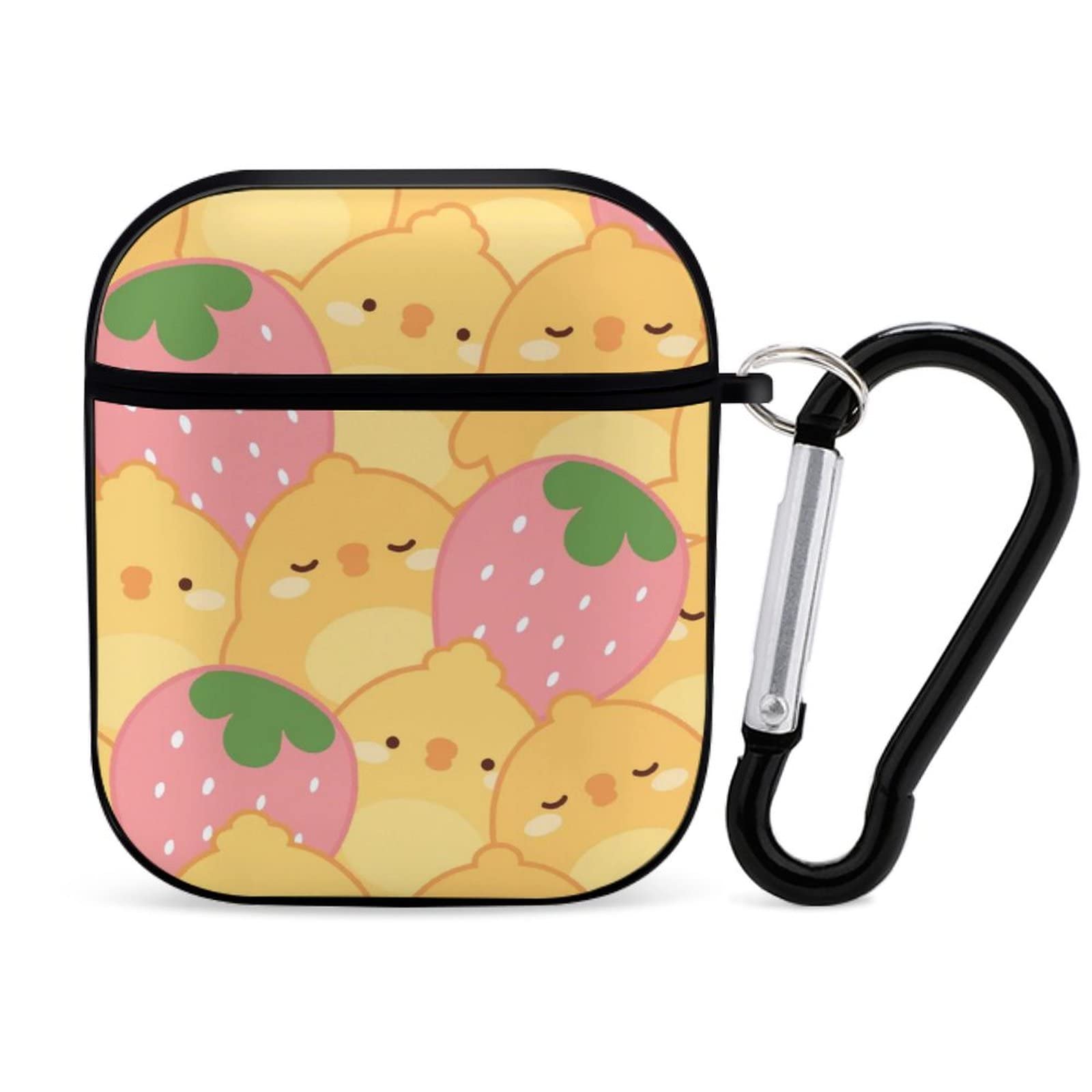 Shockproof Cute Chicken AirPods Case with Keychain - Wireless Protective Cover Compatible with AirPods 1 & 2 - Perfect for Travel, Gym & Everyday Use