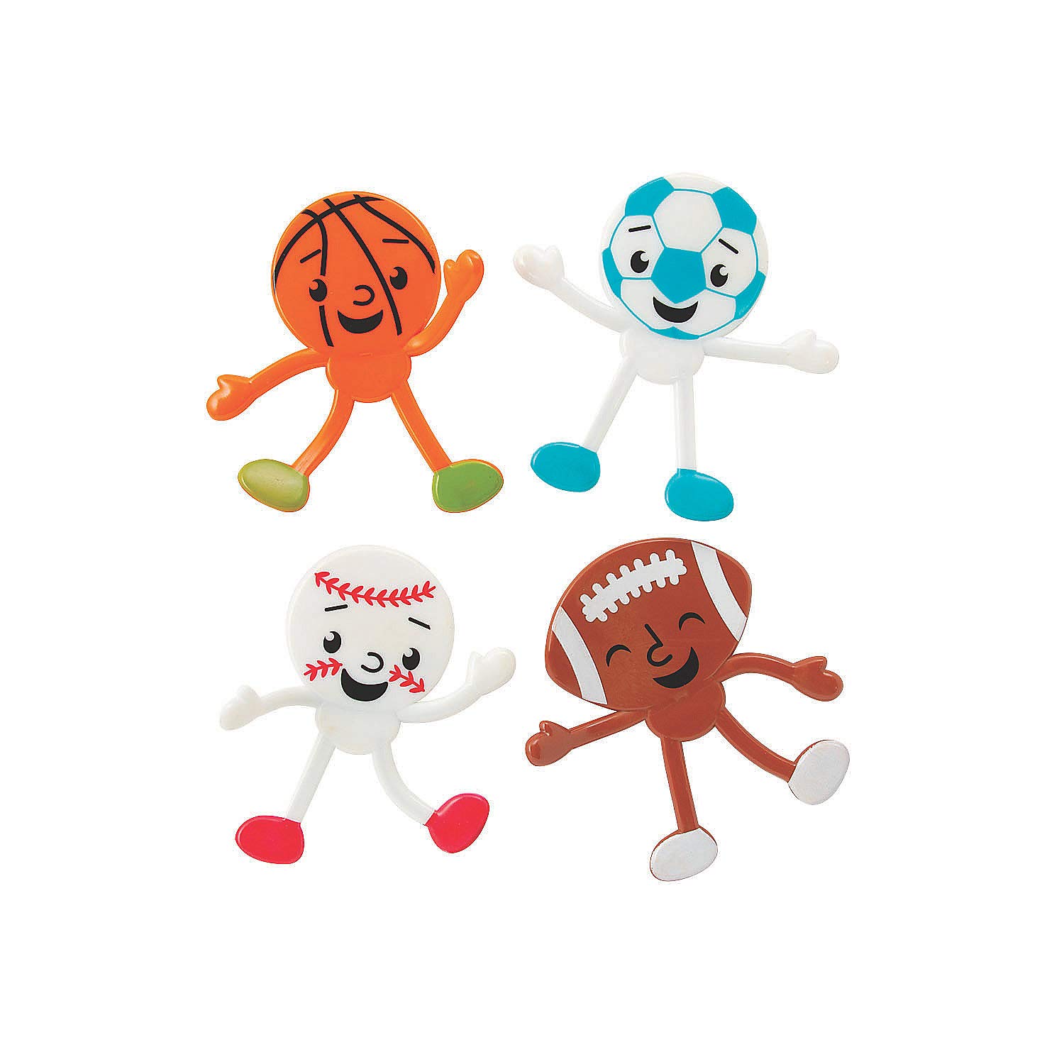 Flexible Sports Ball Bendable Toys - 24 Pack for Stress Relief, Fidgeting & Classroom Rewards - Perfect for Kids, ADHD, Anxiety & Office Desk Play