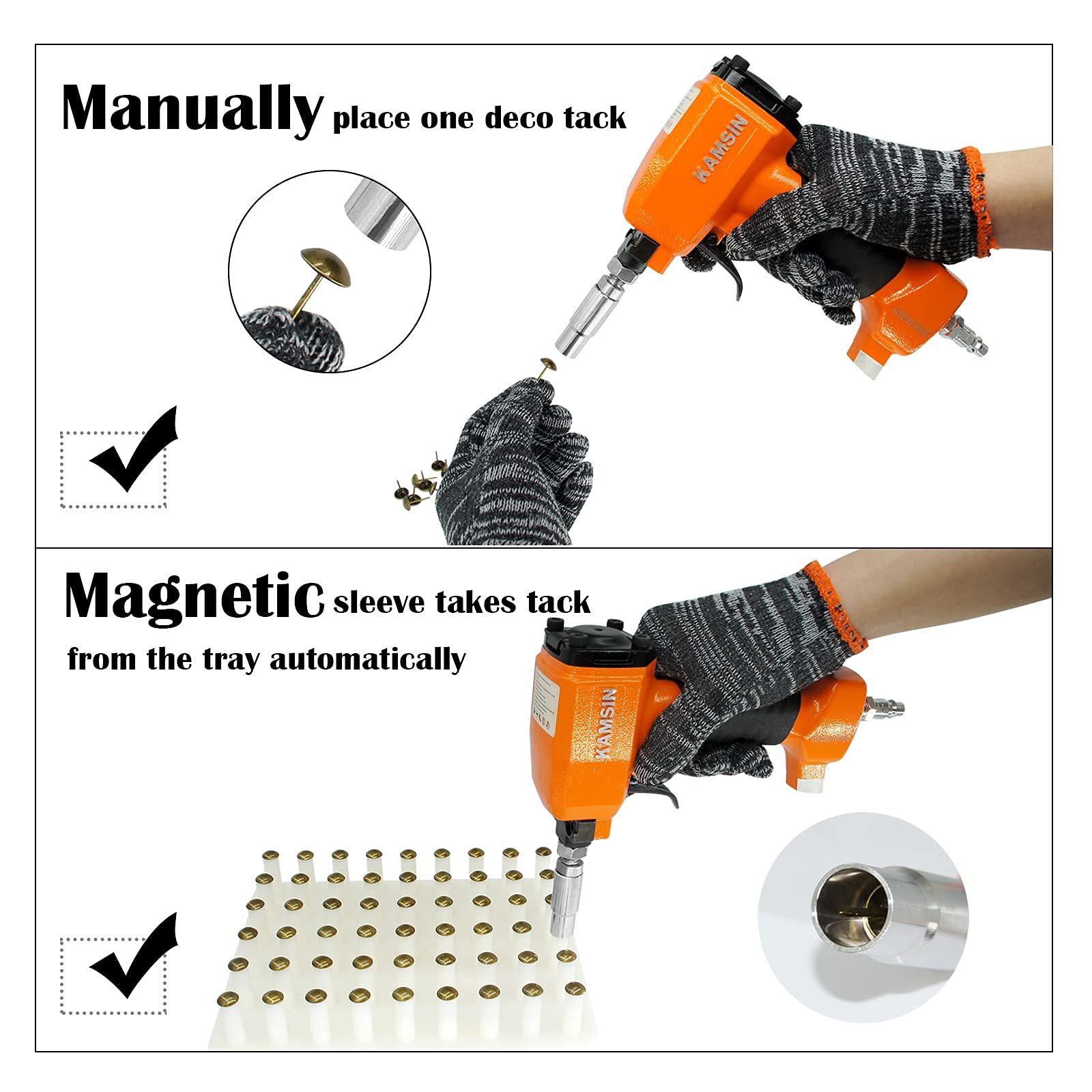 Pneumatic Decorative Nailer Gun - 3/8