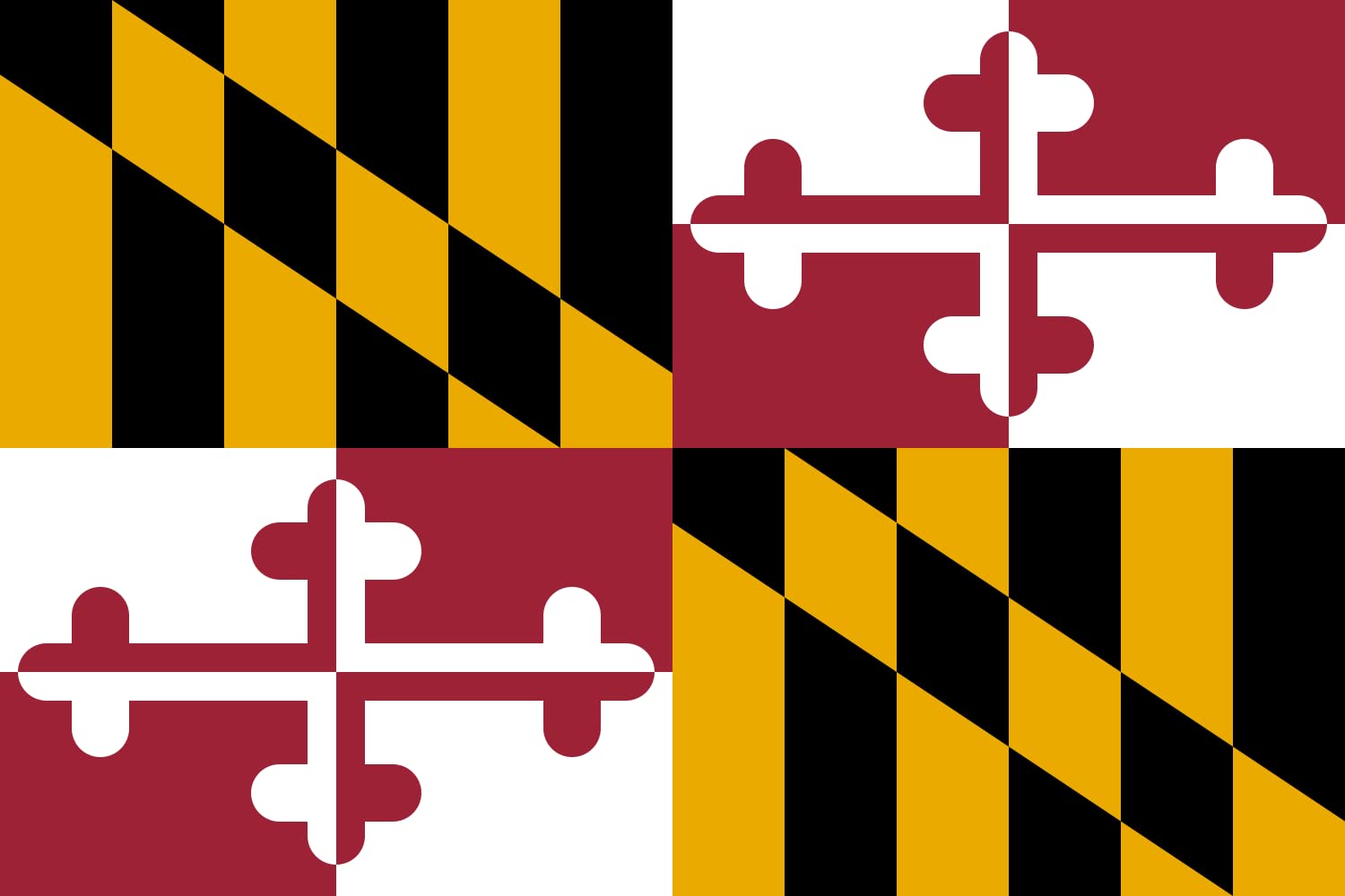 XL Maryland State Flag 4x7 ft (120x200 cm) - Heavy Duty Outdoor Landscape Flag - 100% Made in Germany - Weather Resistant for Garden, Patio & Commercial Use