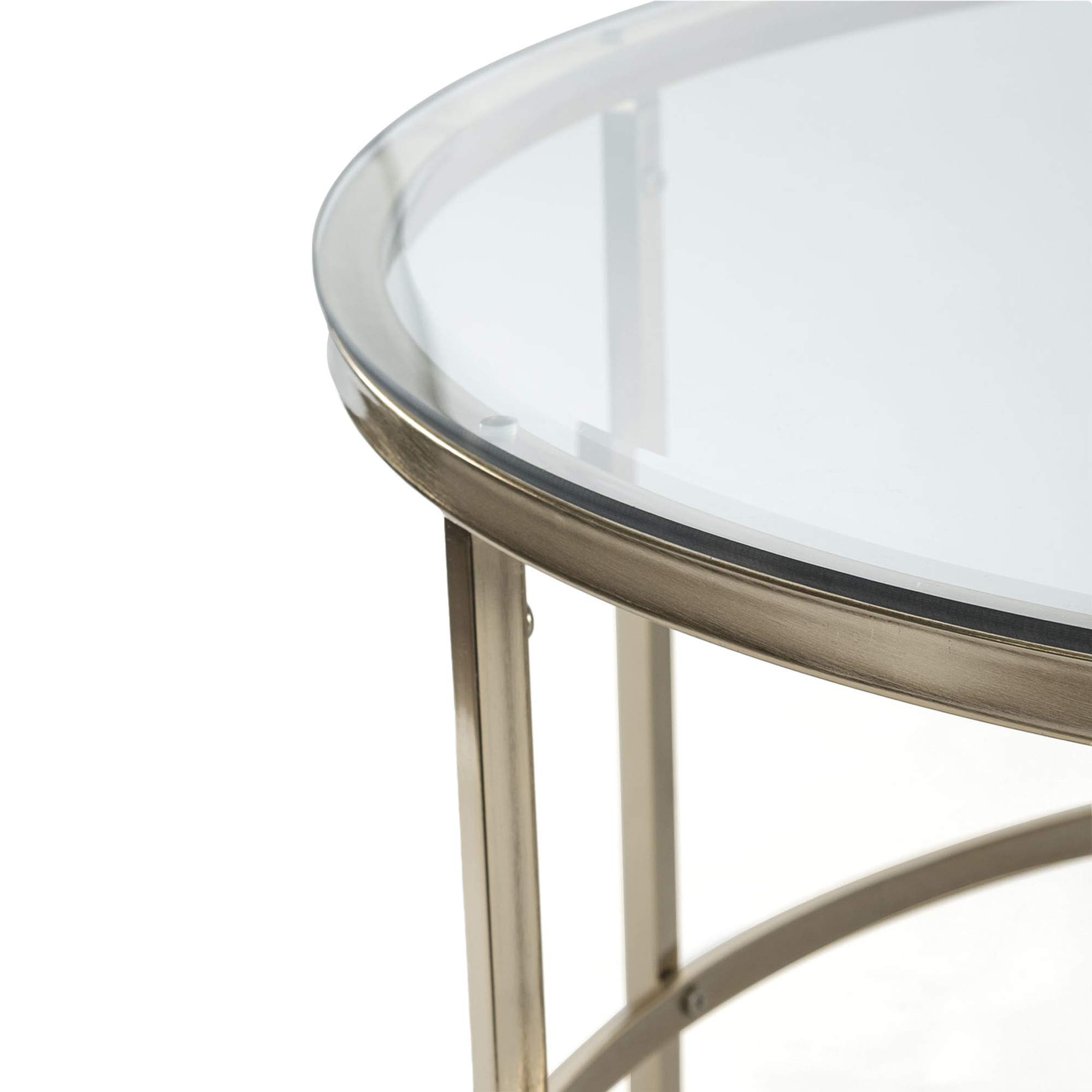 Modern Addison Coffee Table in Gold Finish - Stylish Living Room Centerpiece for Home Decor & Entertainment Areas