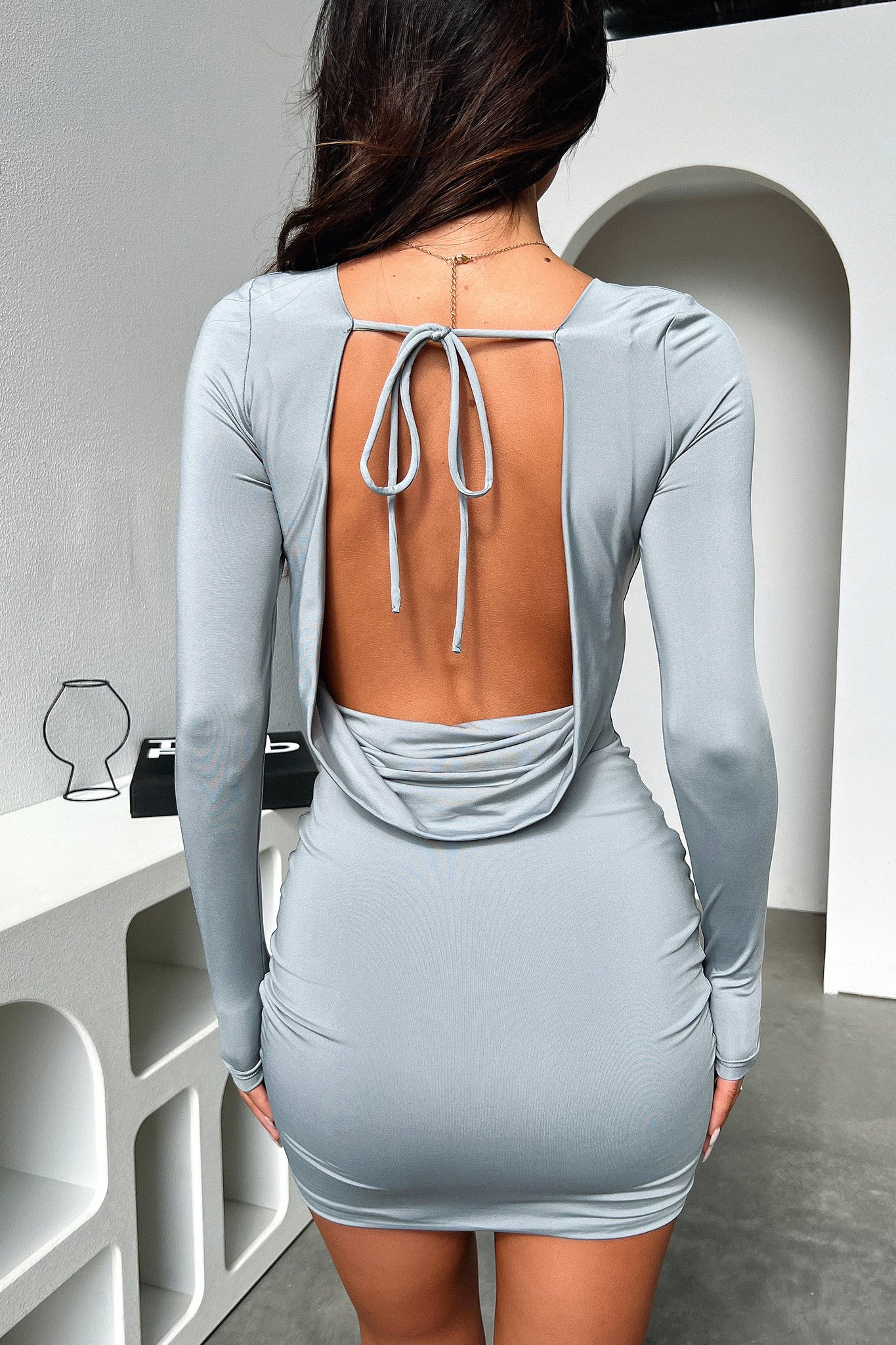 Izara Grey Dress for Women - Elegant & Comfortable Casual Wear for Office, Party & Everyday Outfits