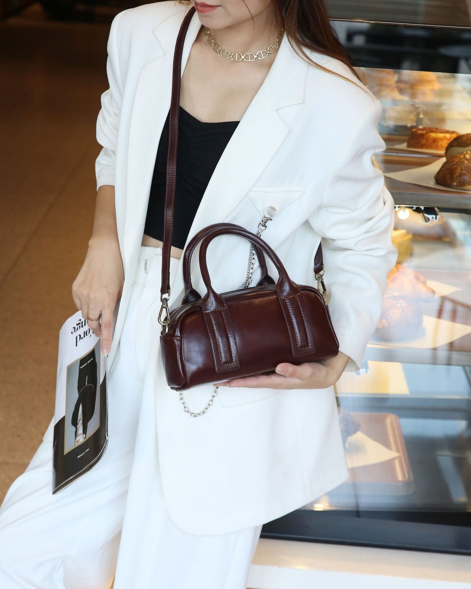 Mini Convertible Top Handle Crossbody Bag for Women - Stylish & Versatile Everyday Purse for Work, Travel & Shopping